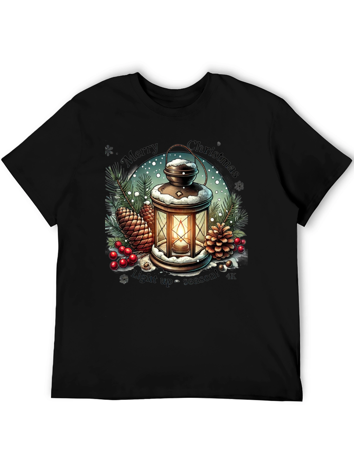 Festive Christmas Lantern Graphic Tee