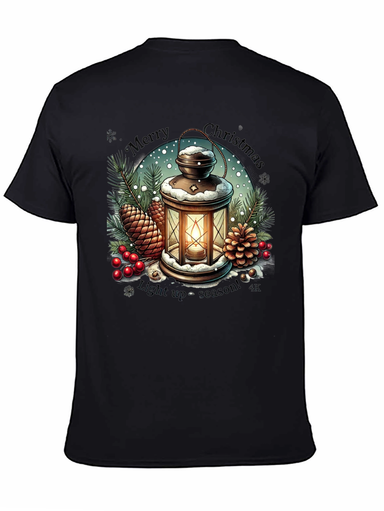 Festive Christmas Lantern Graphic Tee