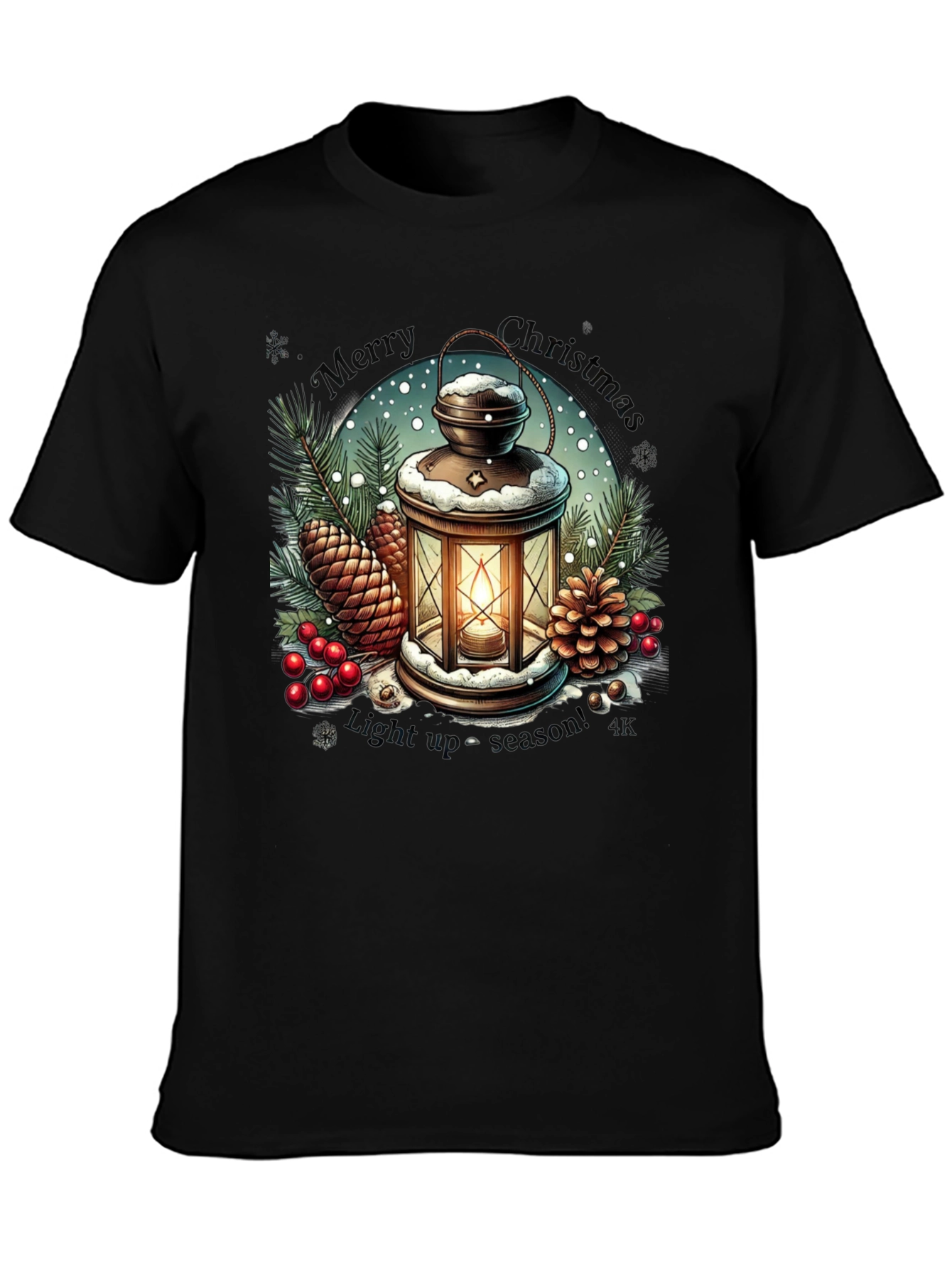 Festive Christmas Lantern Graphic Tee