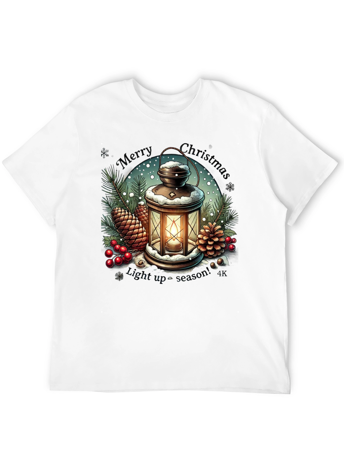 Festive Christmas Lantern Graphic Tee