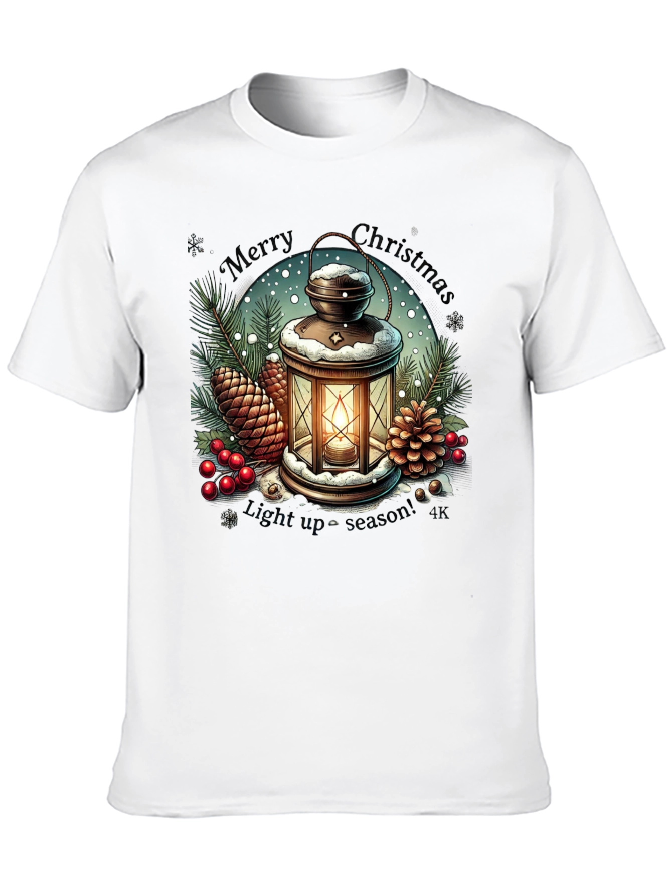 Festive Christmas Lantern Graphic Tee