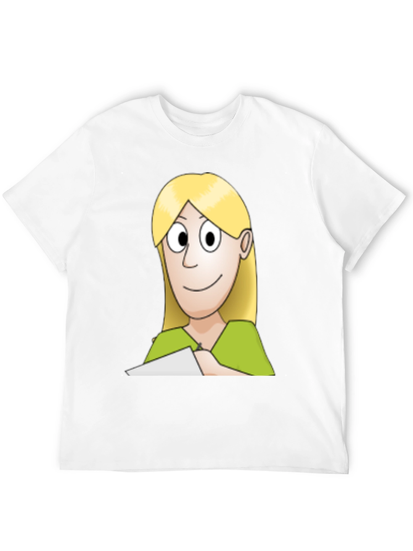 Cartoon Woman Graphic Tee - Black Unisex T-Shirt