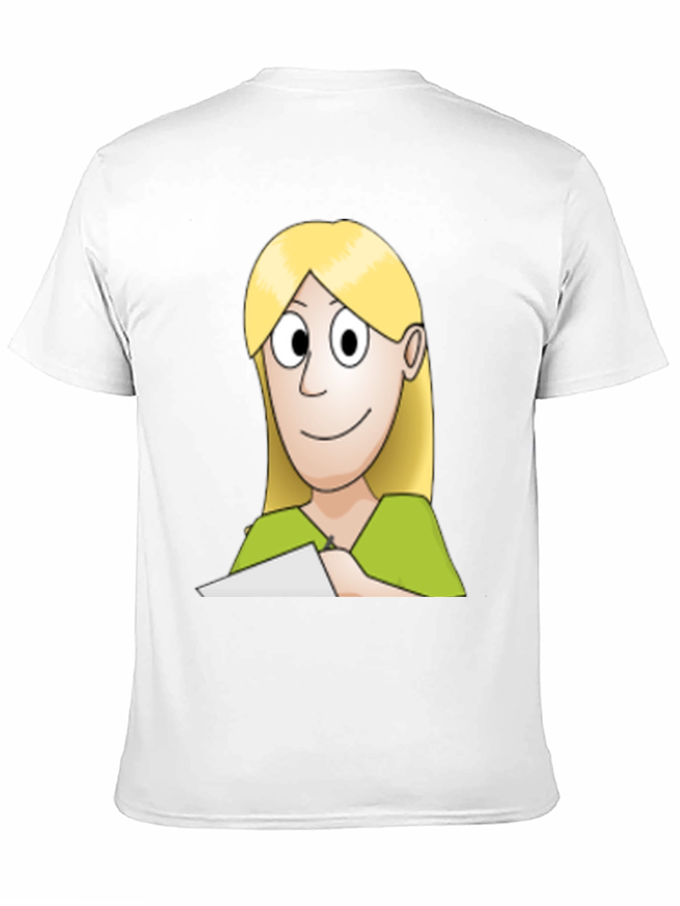 Cartoon Woman Graphic Tee - Black Unisex T-Shirt