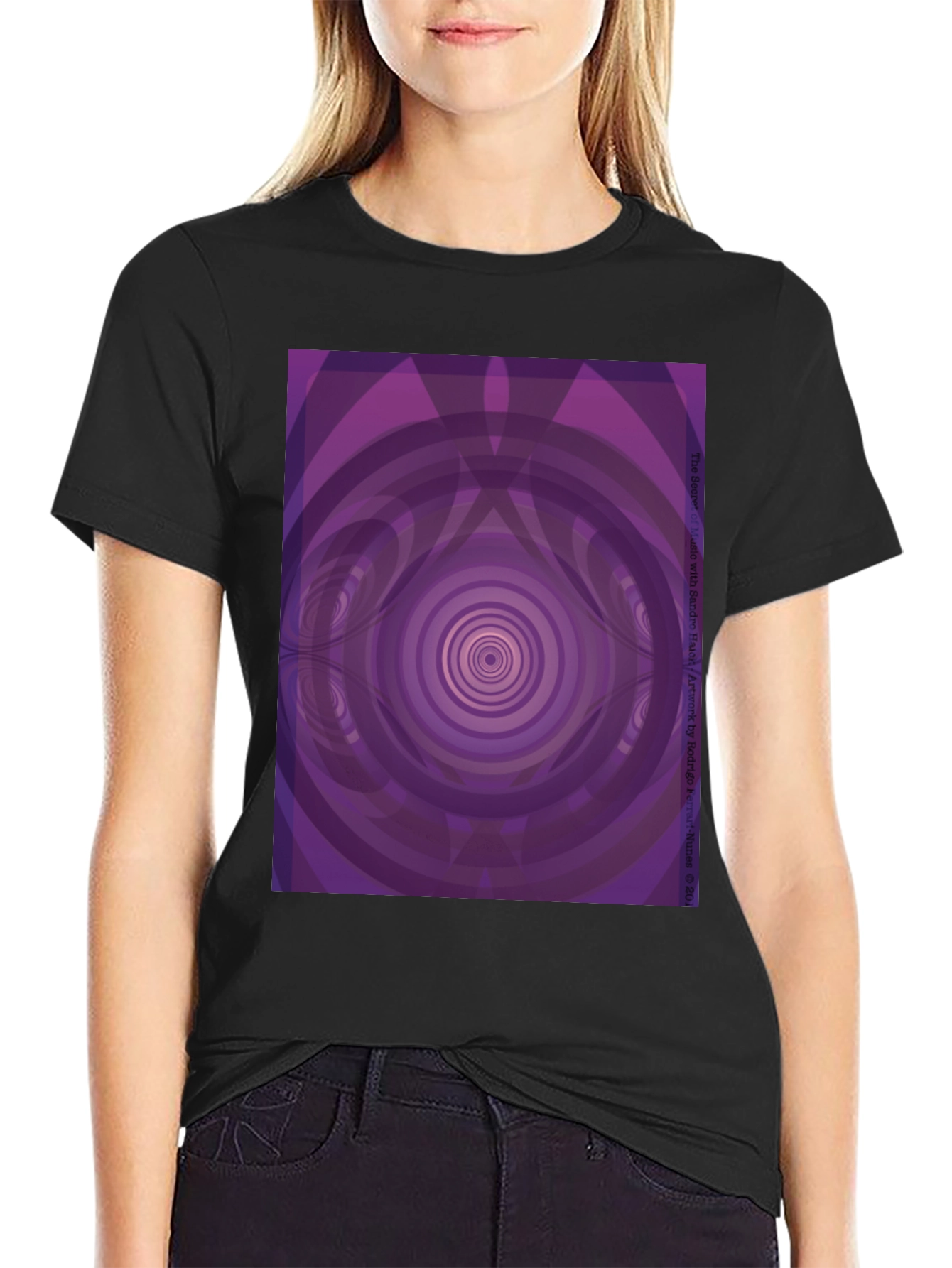 Hypnotic Purple Vortex Graphic Tee