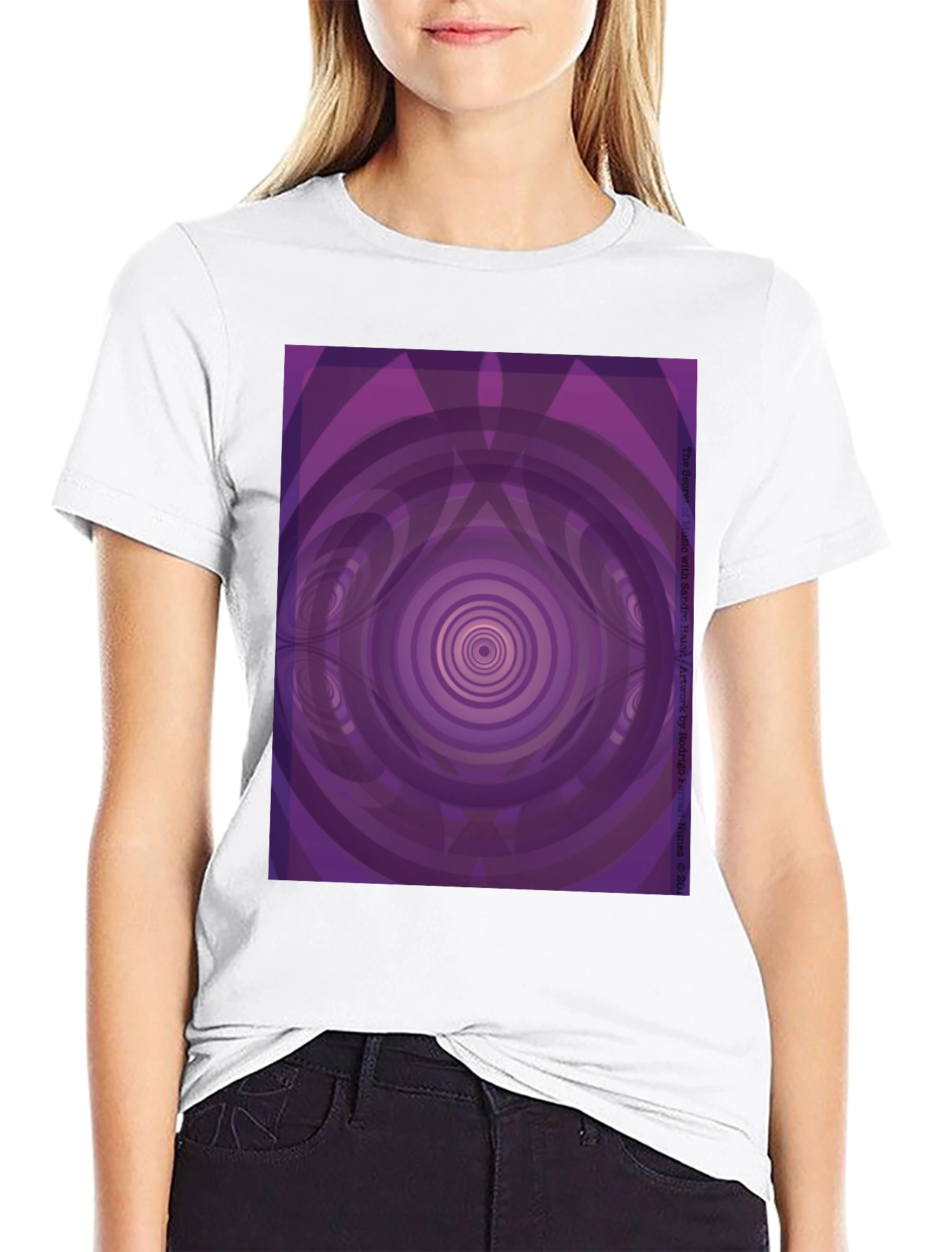Hypnotic Purple Vortex Graphic Tee