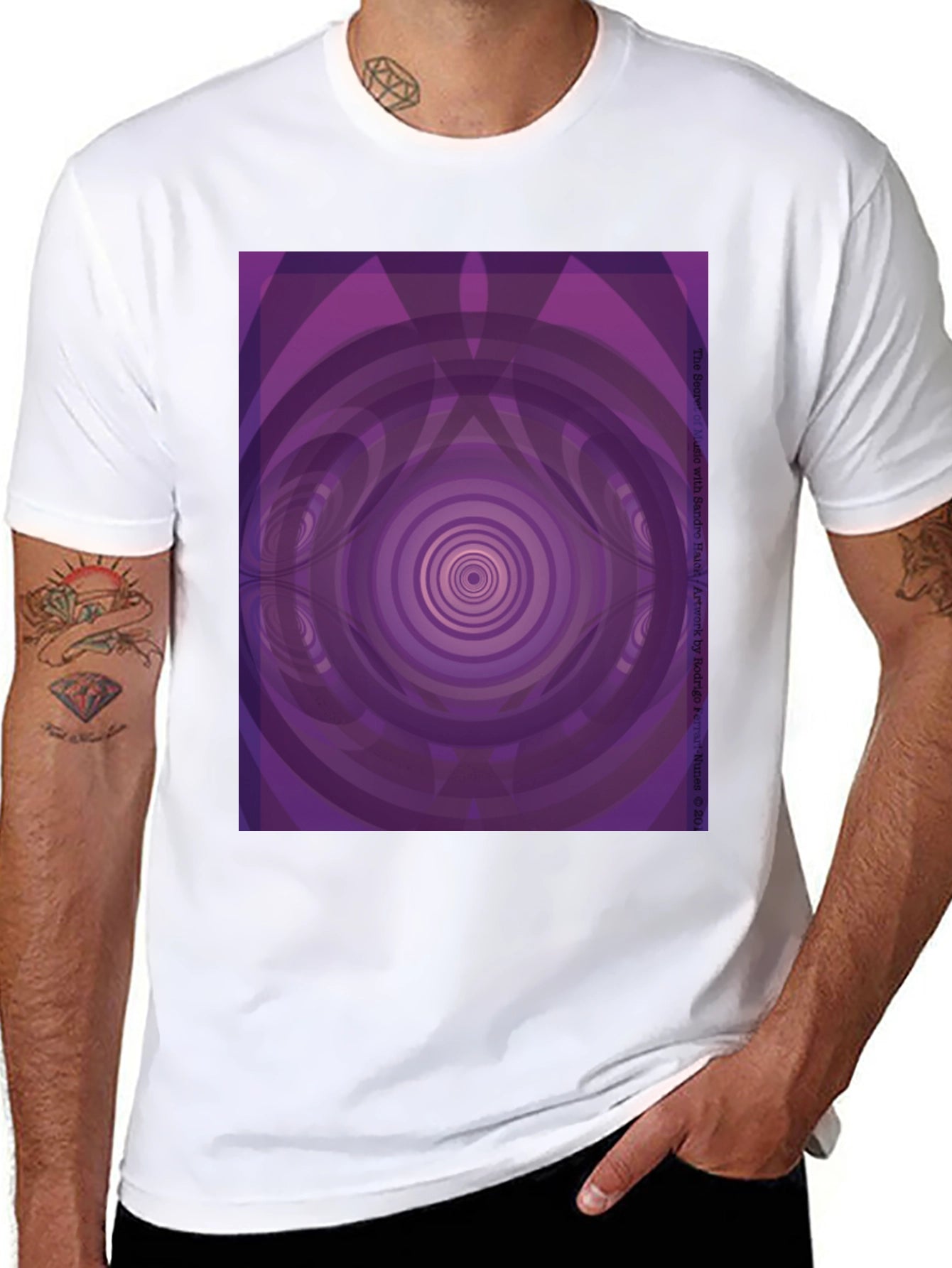 Hypnotic Purple Vortex Graphic Tee