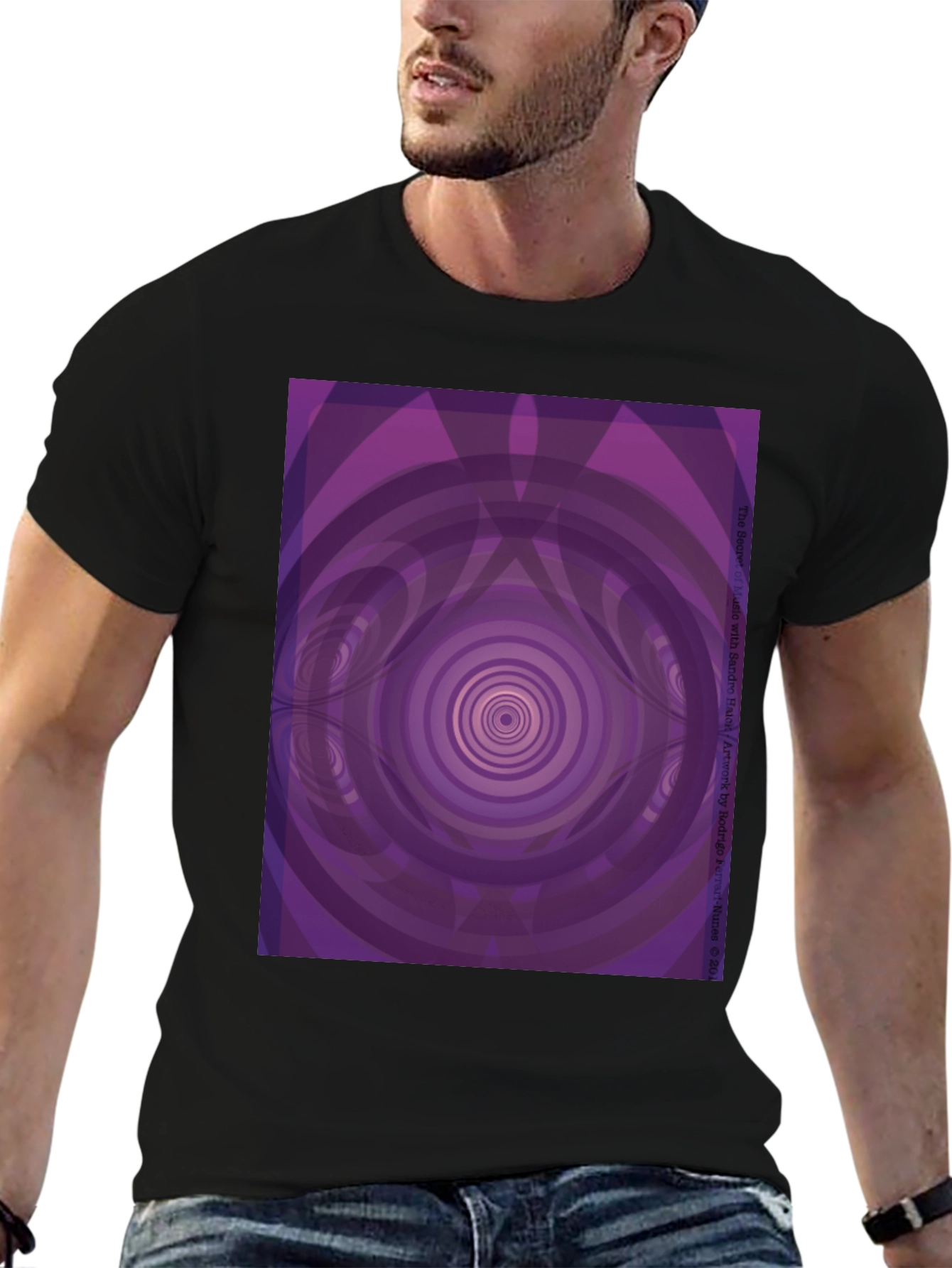 Hypnotic Purple Vortex Graphic Tee