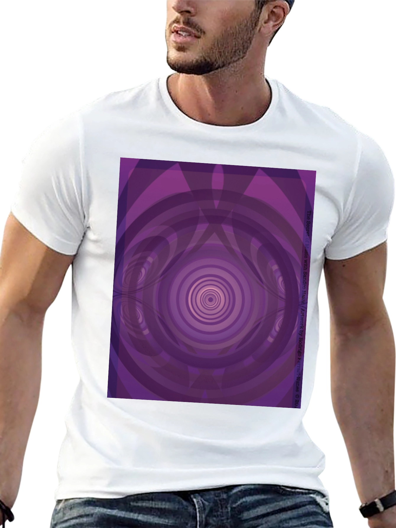Hypnotic Purple Vortex Graphic Tee