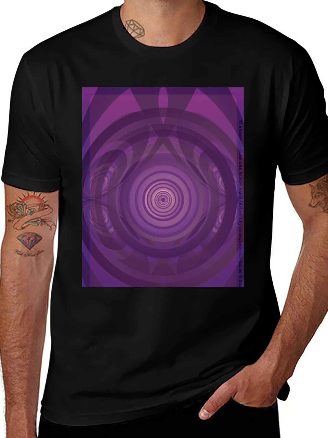 Hypnotic Purple Vortex Graphic Tee