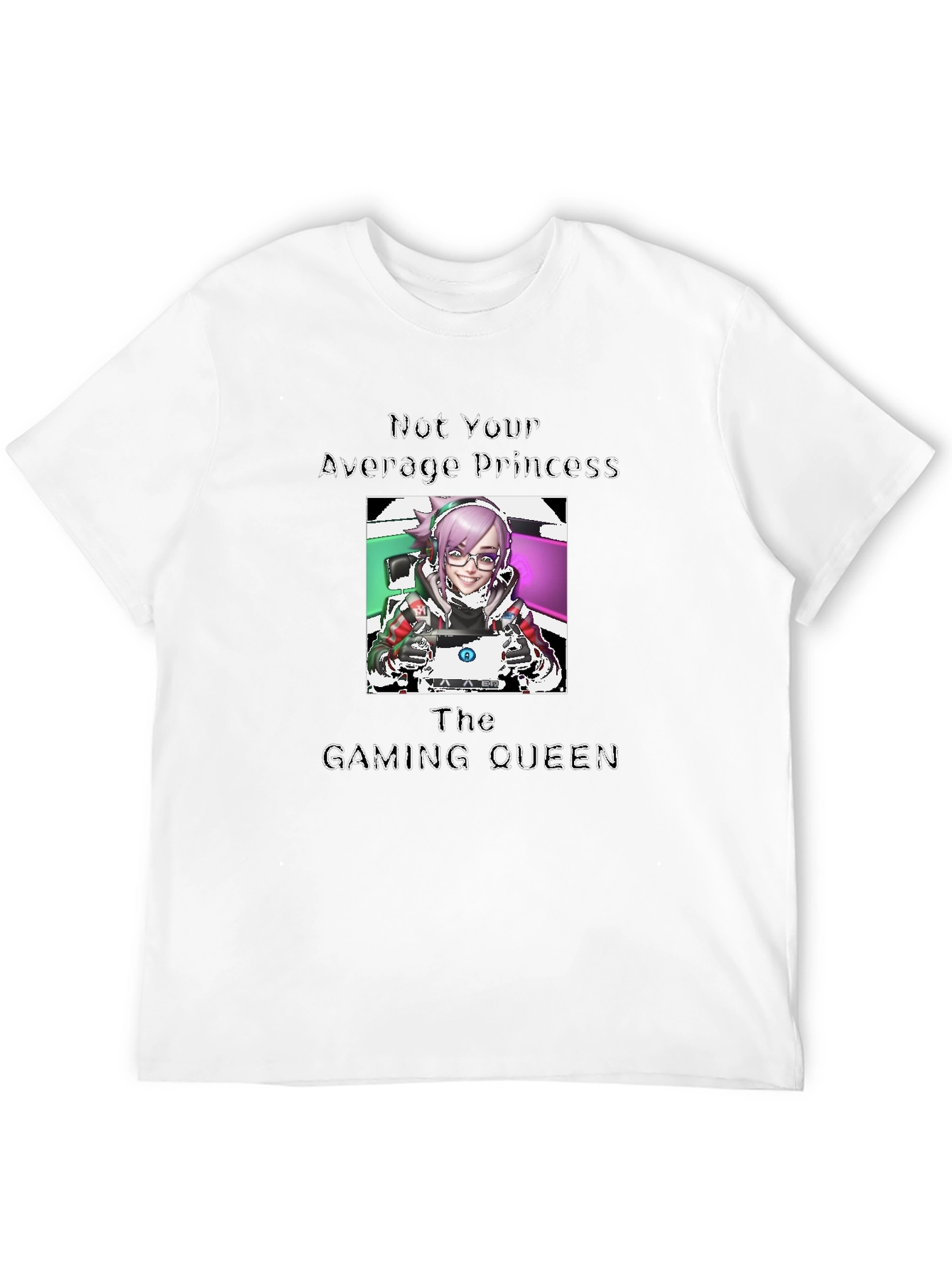 Not Your Average Princess Gaming Queen Black T-Shirt