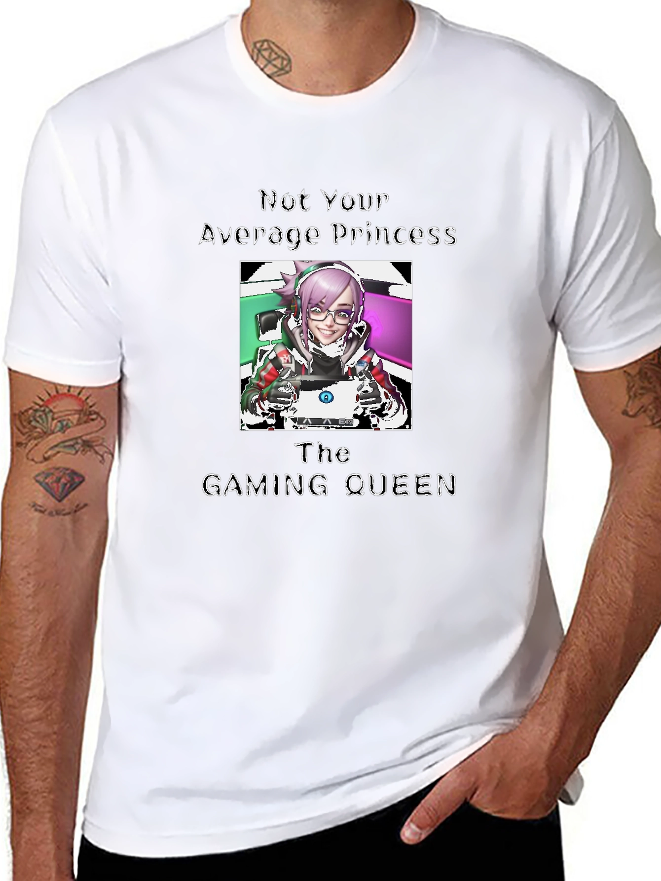 Not Your Average Princess Gaming Queen Black T-Shirt