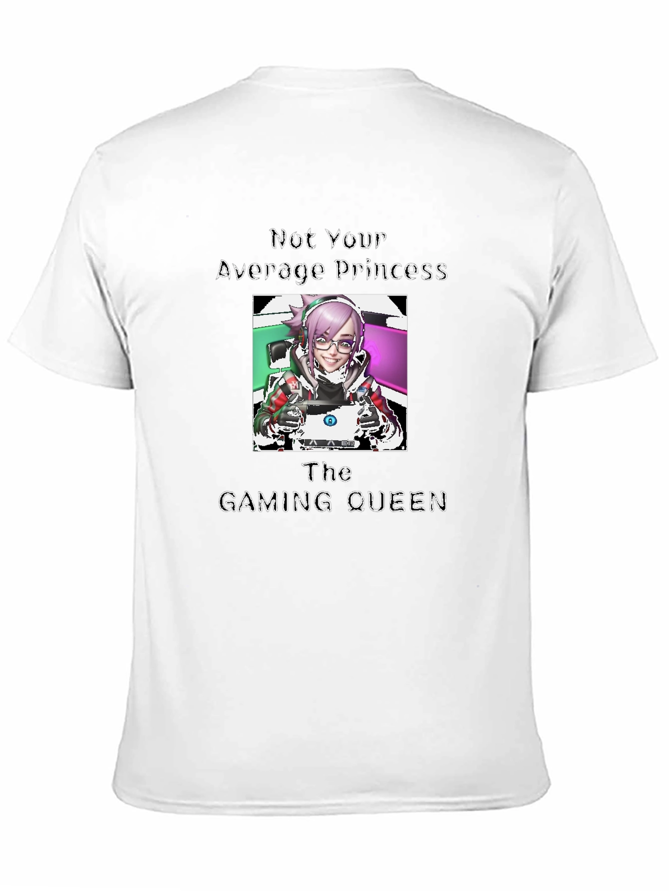 Not Your Average Princess Gaming Queen Black T-Shirt