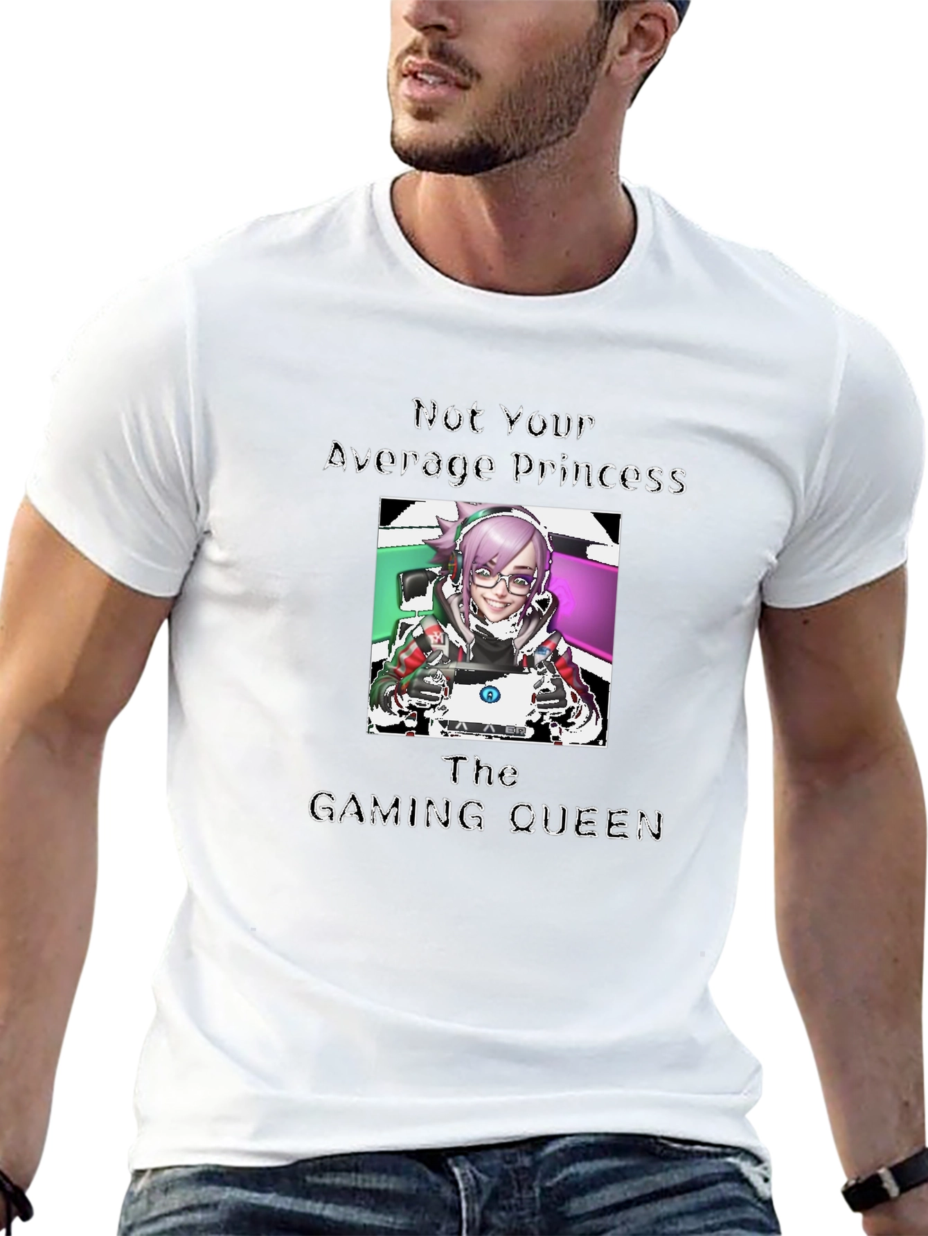 Not Your Average Princess Gaming Queen Black T-Shirt