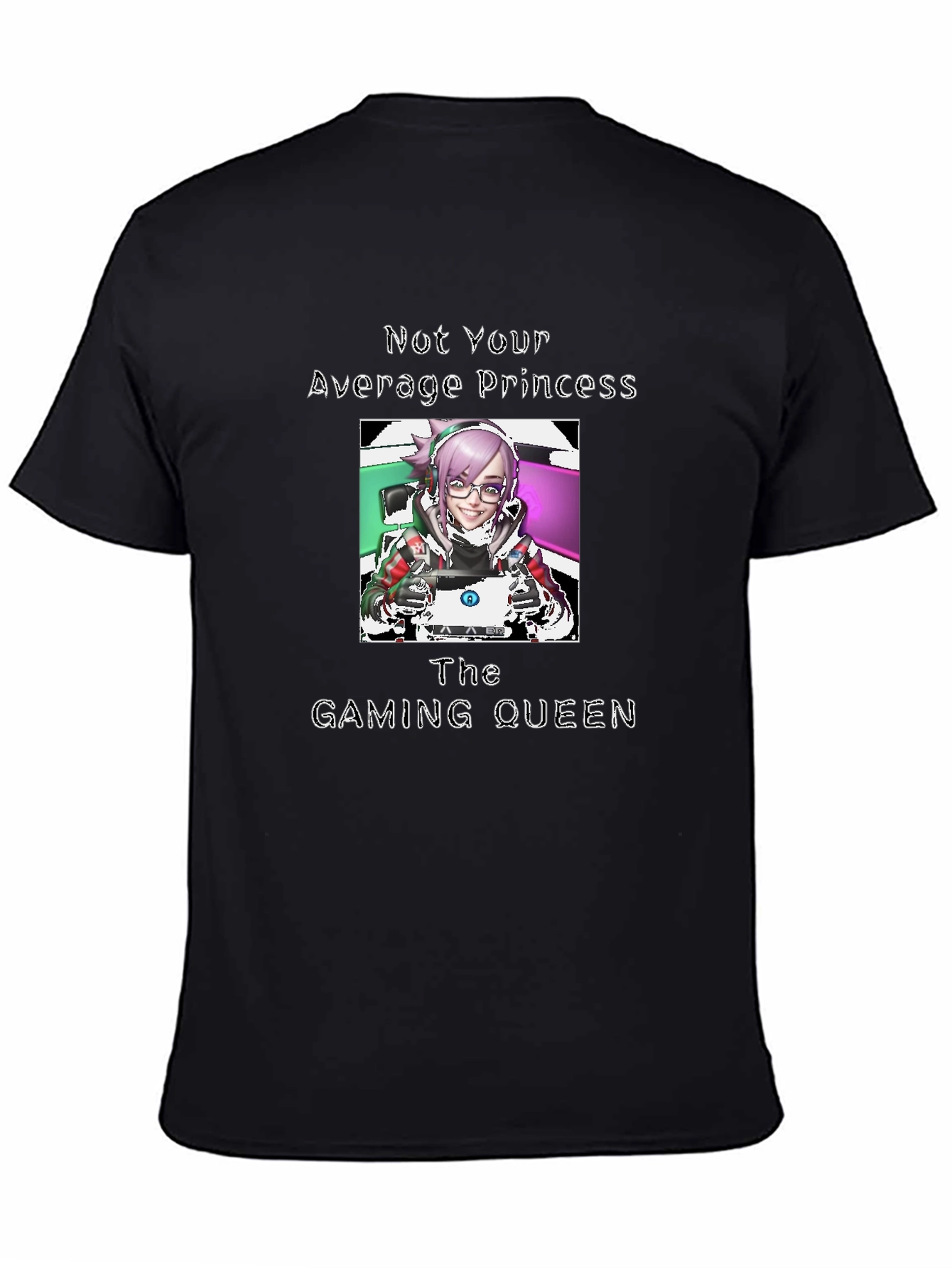 Not Your Average Princess Gaming Queen Black T-Shirt