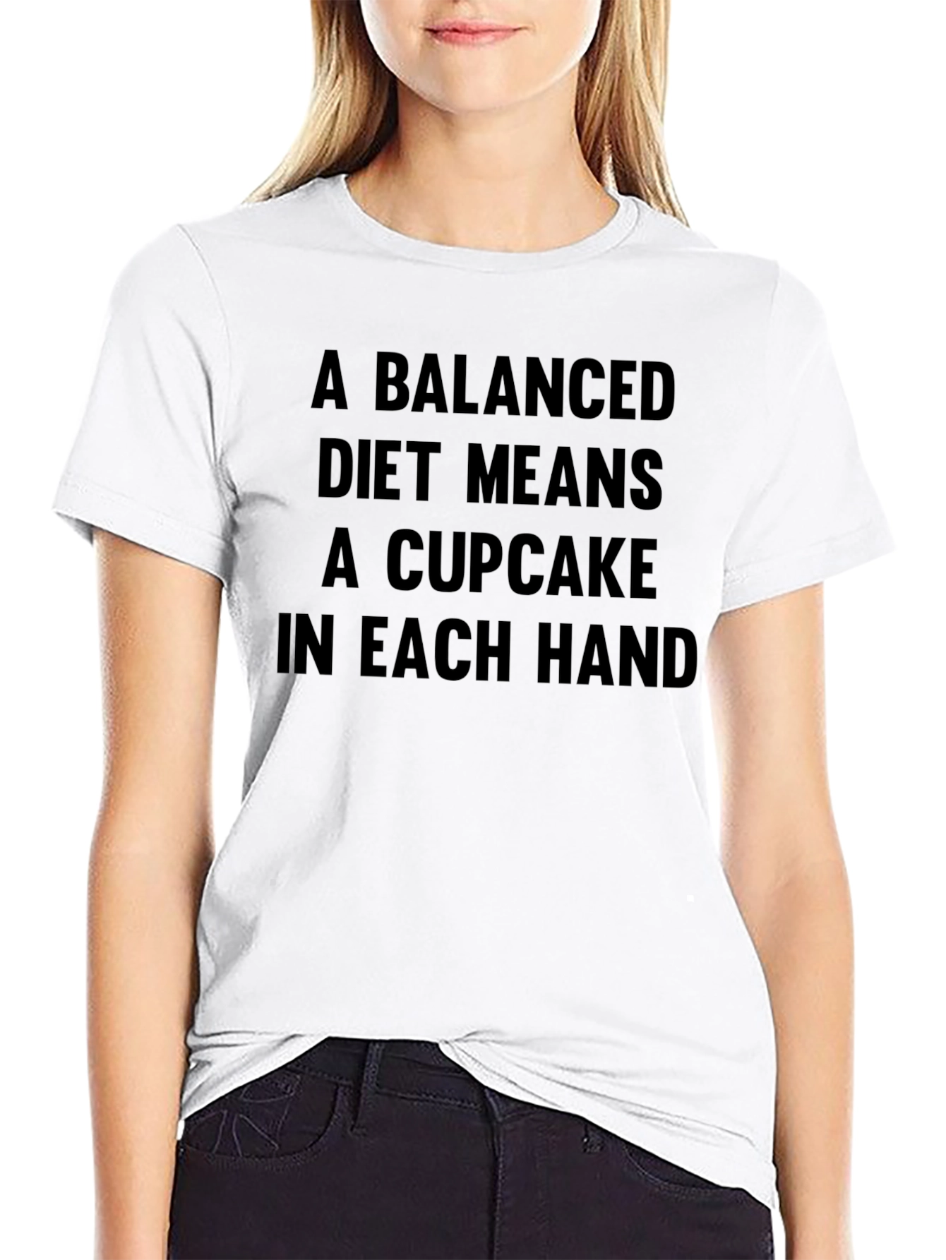 Balanced Diet Cupcake T-Shirt - Funny Foodie Tee
