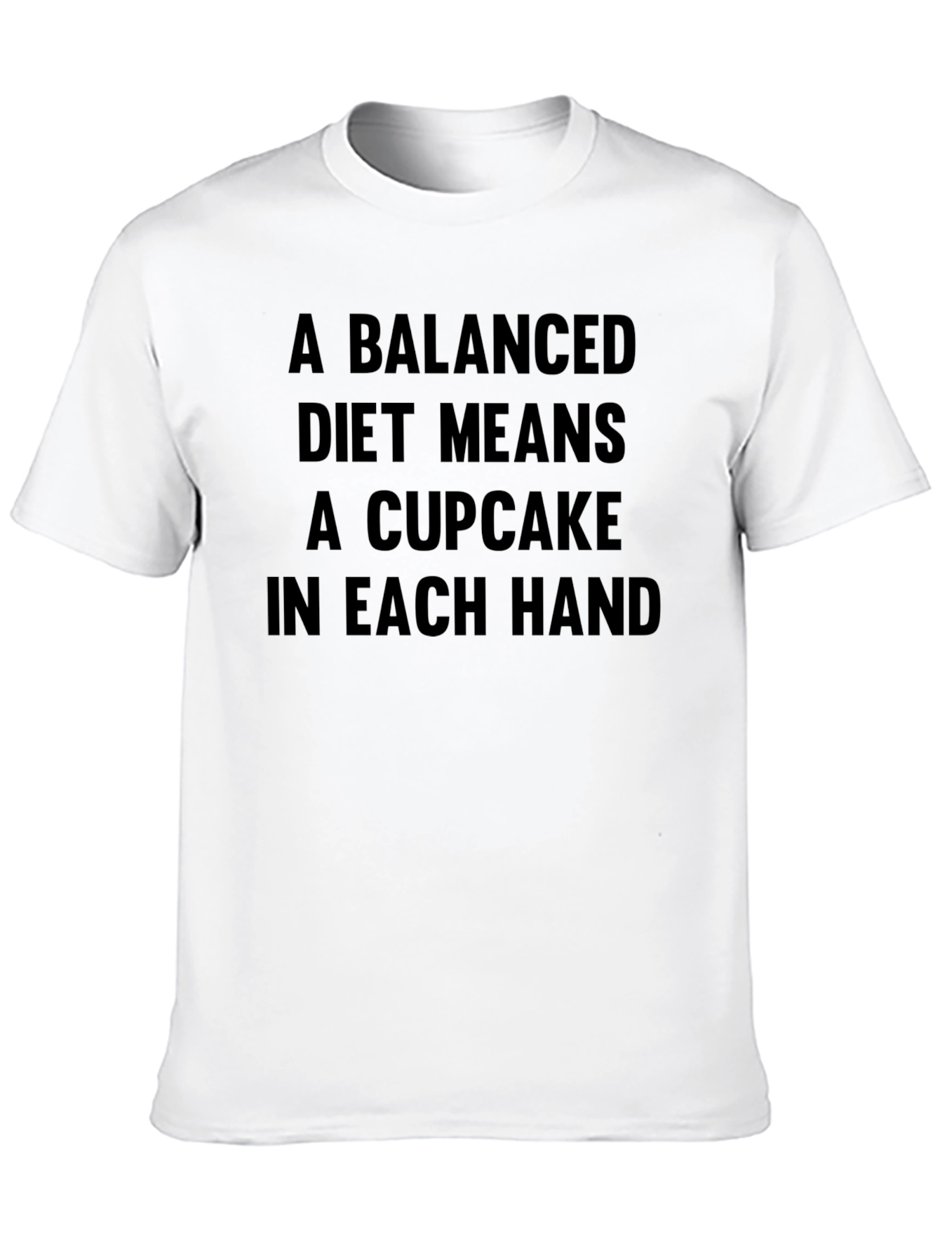 Balanced Diet Cupcake T-Shirt - Funny Foodie Tee