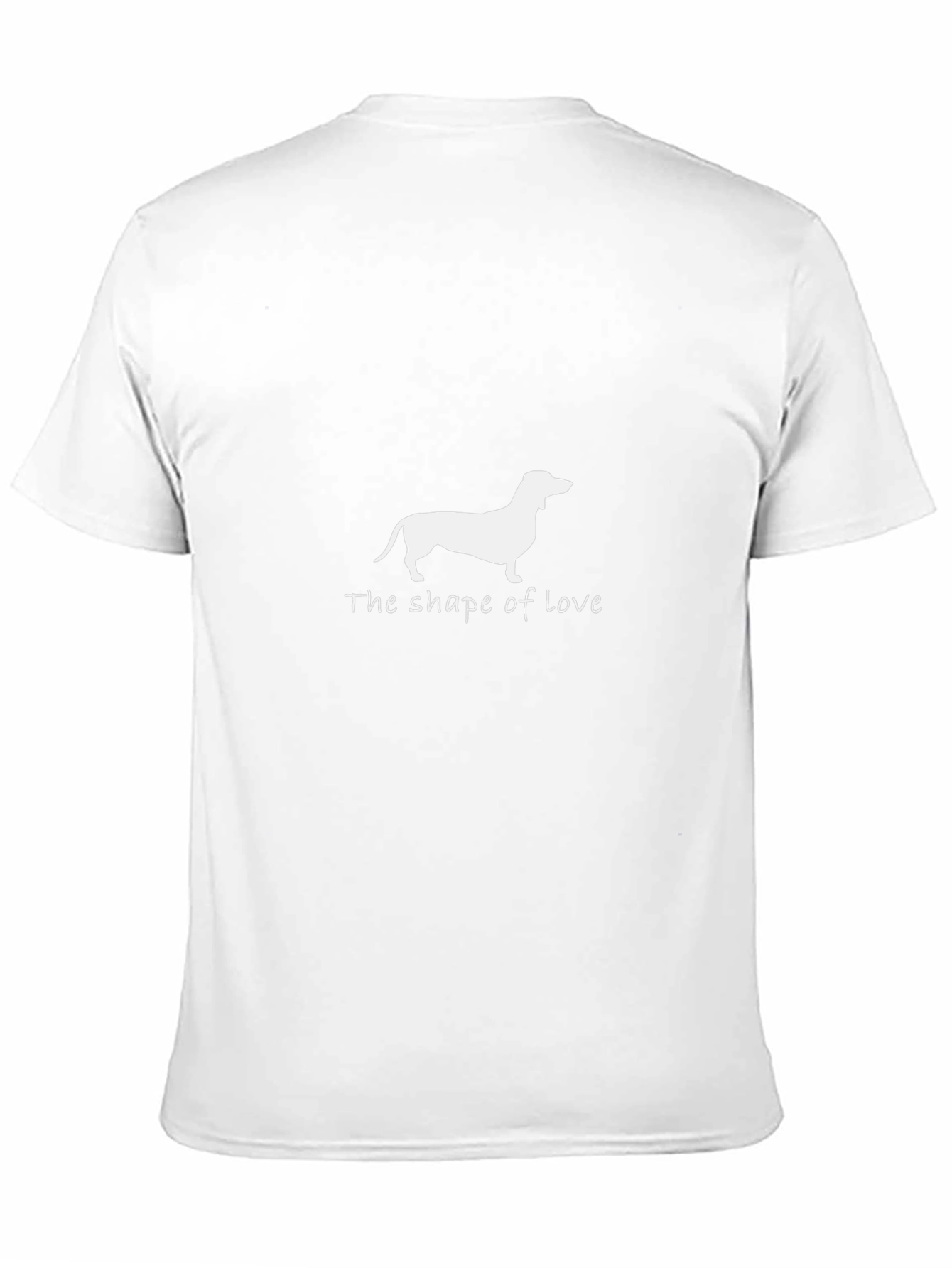 Dachshund Shape of Love Black T-Shirt