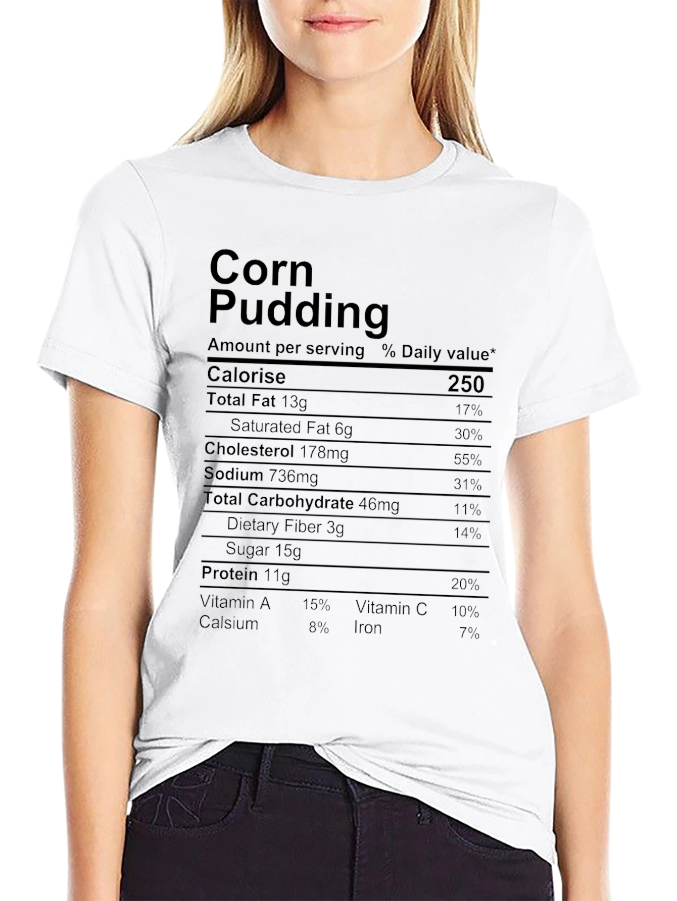 Corn Pudding Nutrition Facts Novelty T-Shirt