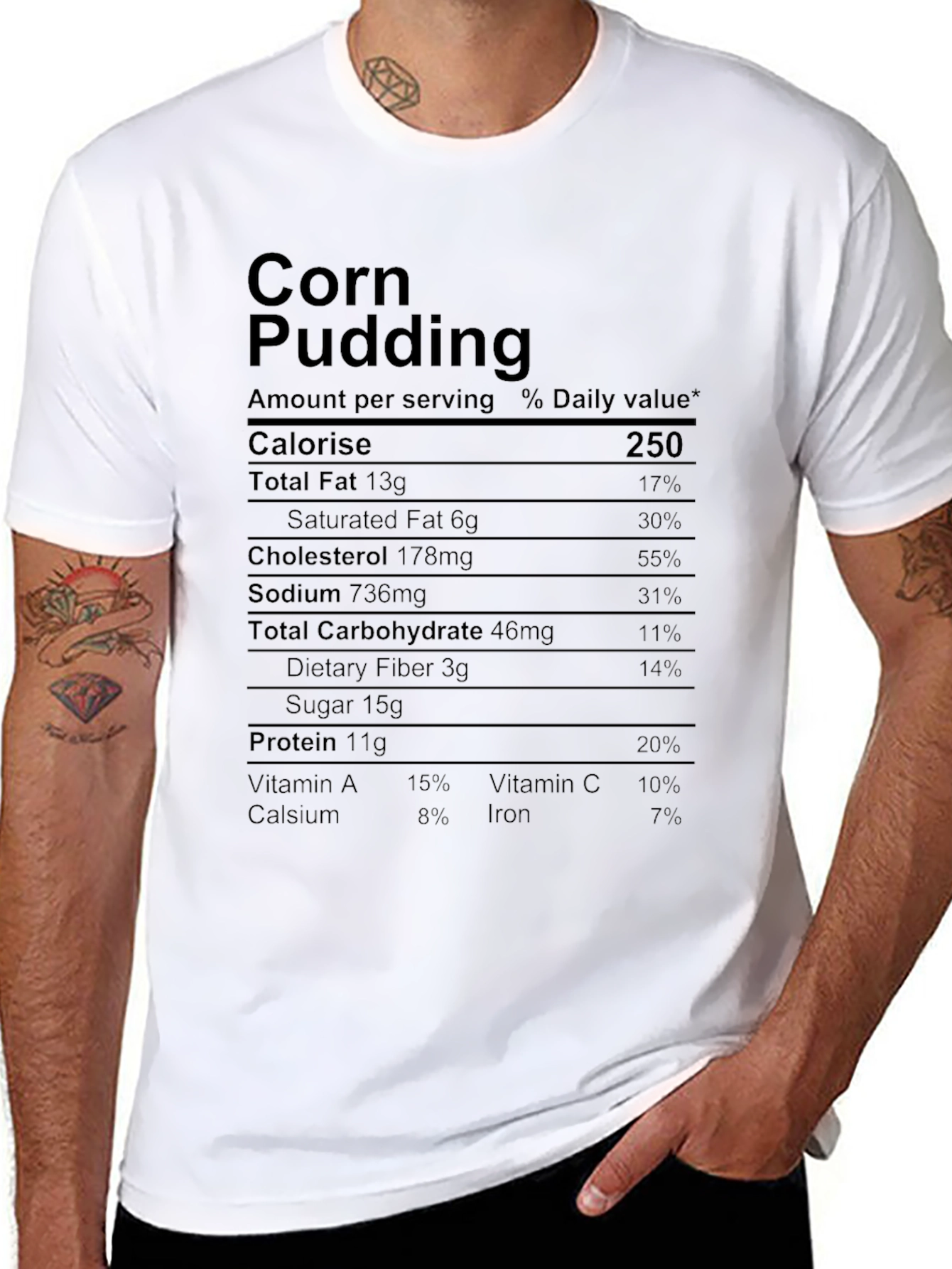 Corn Pudding Nutrition Facts Novelty T-Shirt
