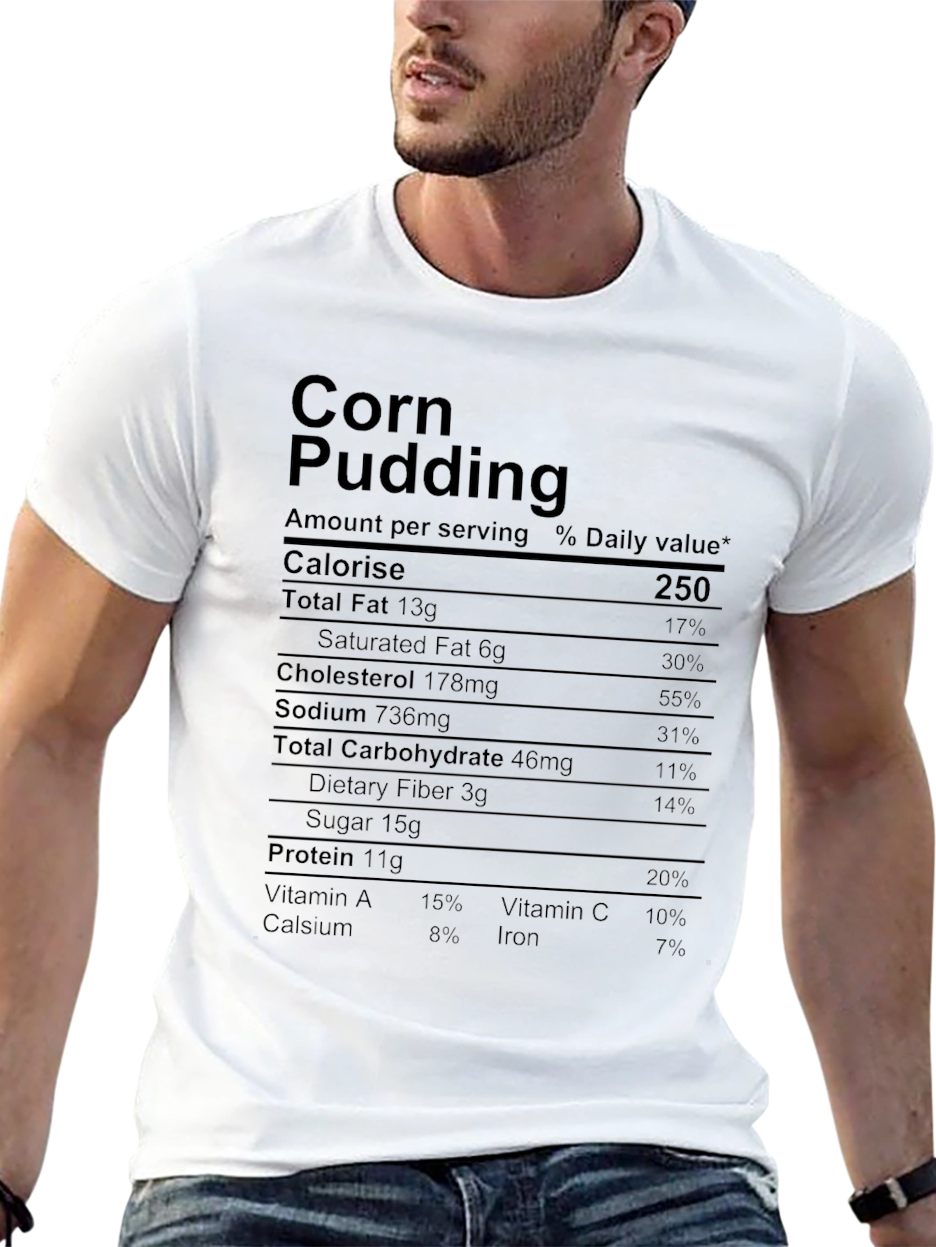 Corn Pudding Nutrition Facts Novelty T-Shirt