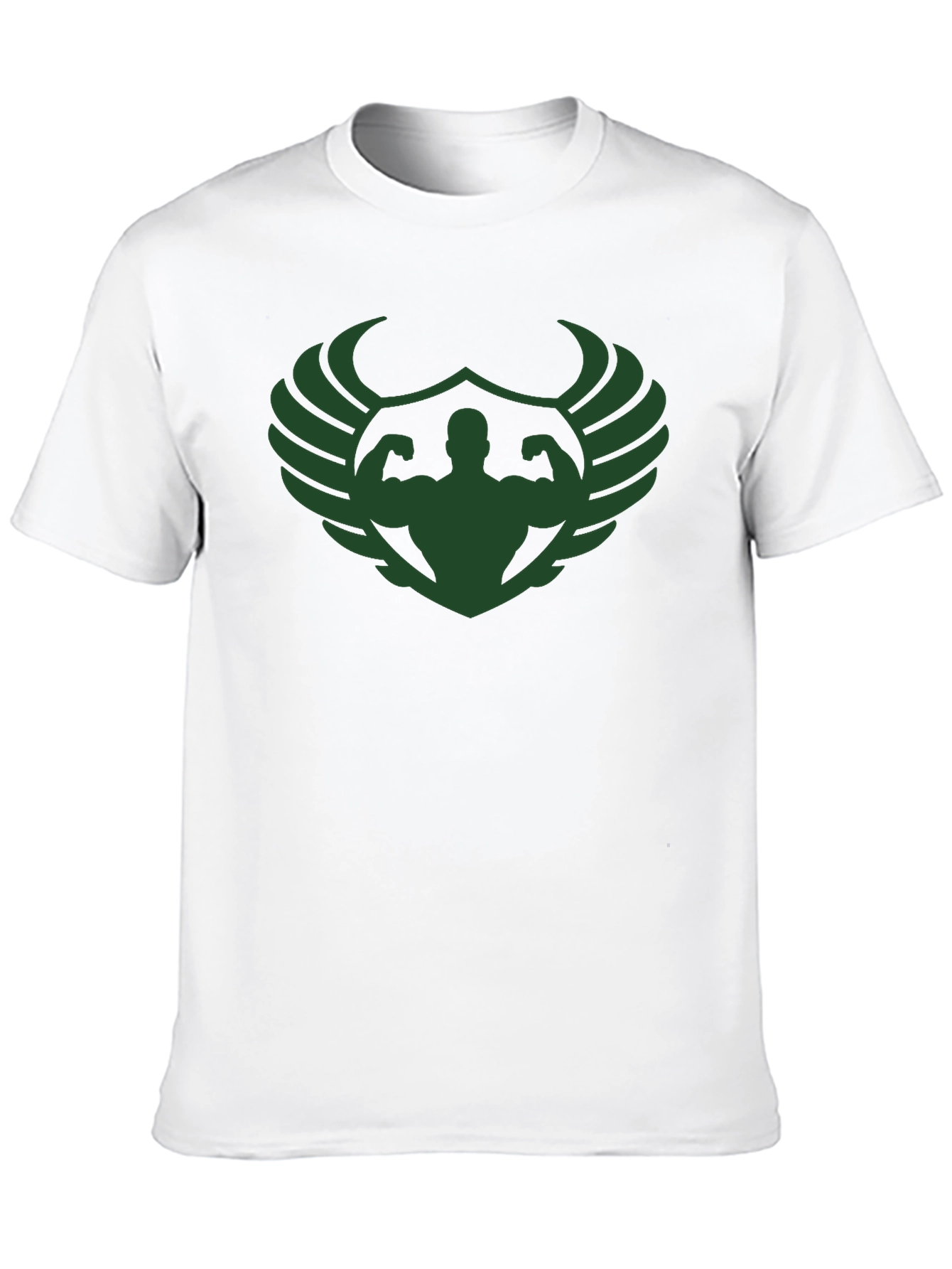 Muscle Wings Graphic T-Shirt - Black Gym Tee