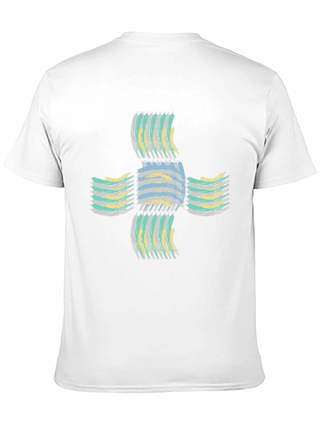 Abstract Cross Graphic Black T-Shirt