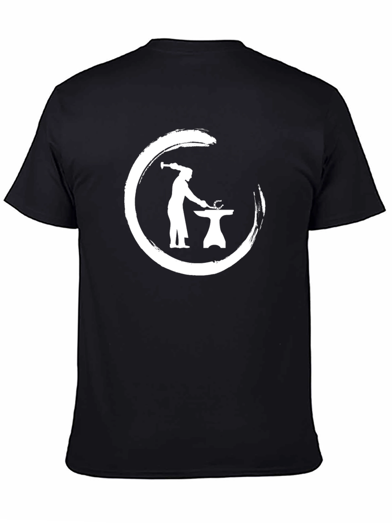 Blacksmith Circle Graphic Tee - Black Cotton T-Shirt