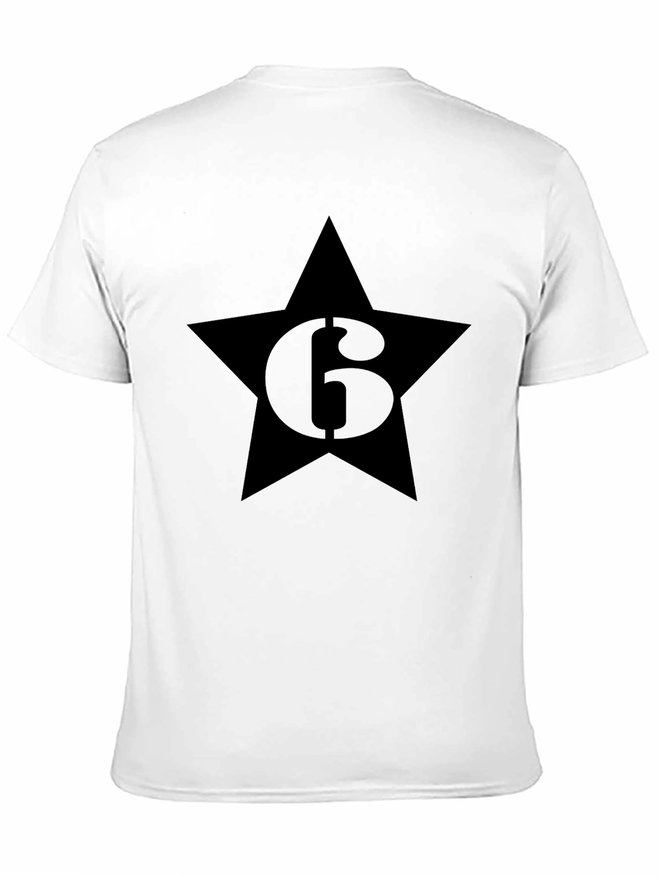 Star Number 6 Black Graphic Tee