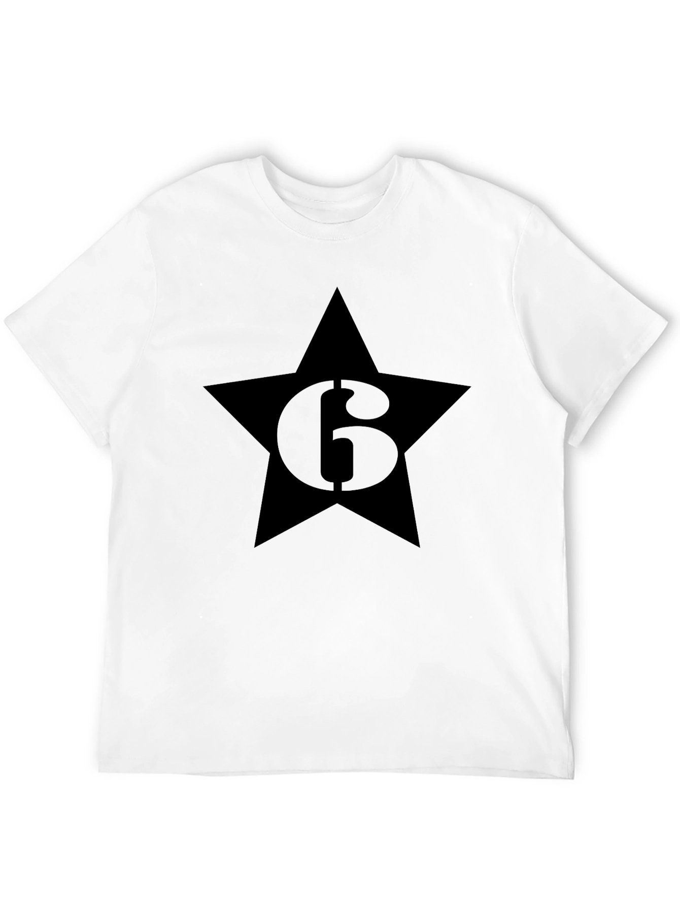 Star Number 6 Black Graphic Tee
