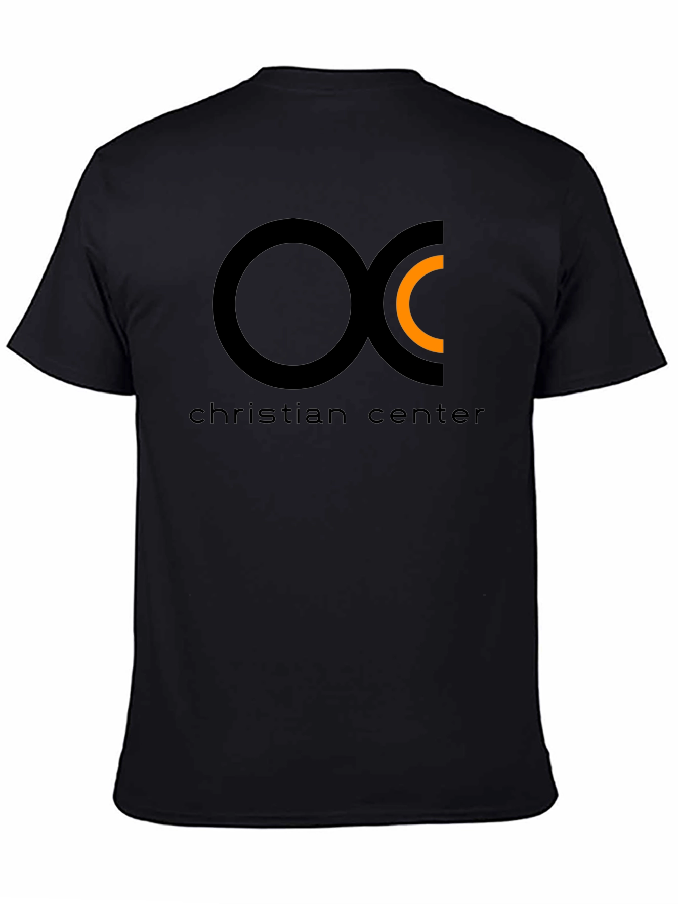 Christian Center Black Tee with Circle Logo