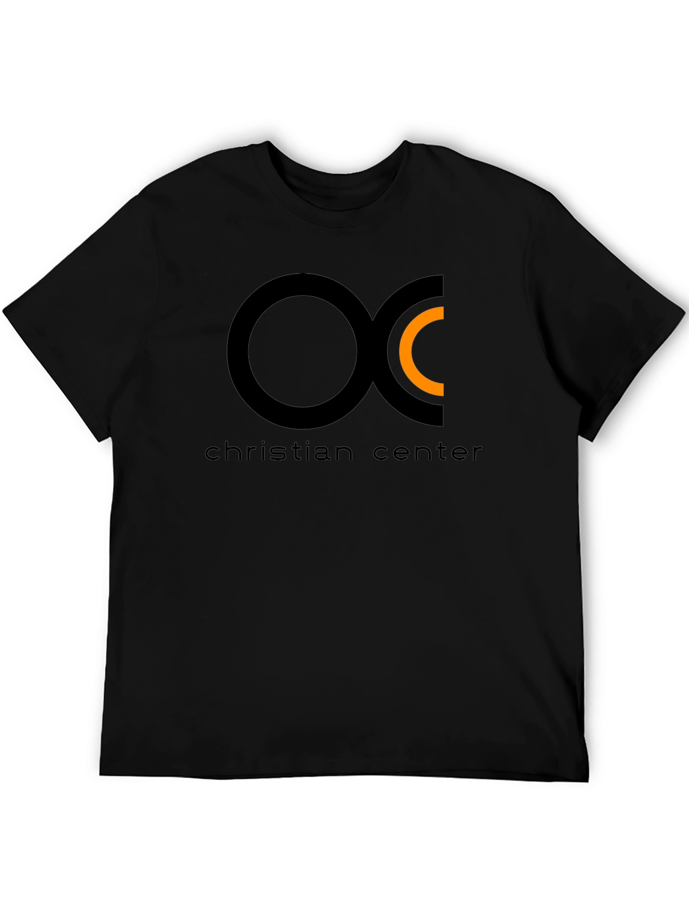 Christian Center Black Tee with Circle Logo