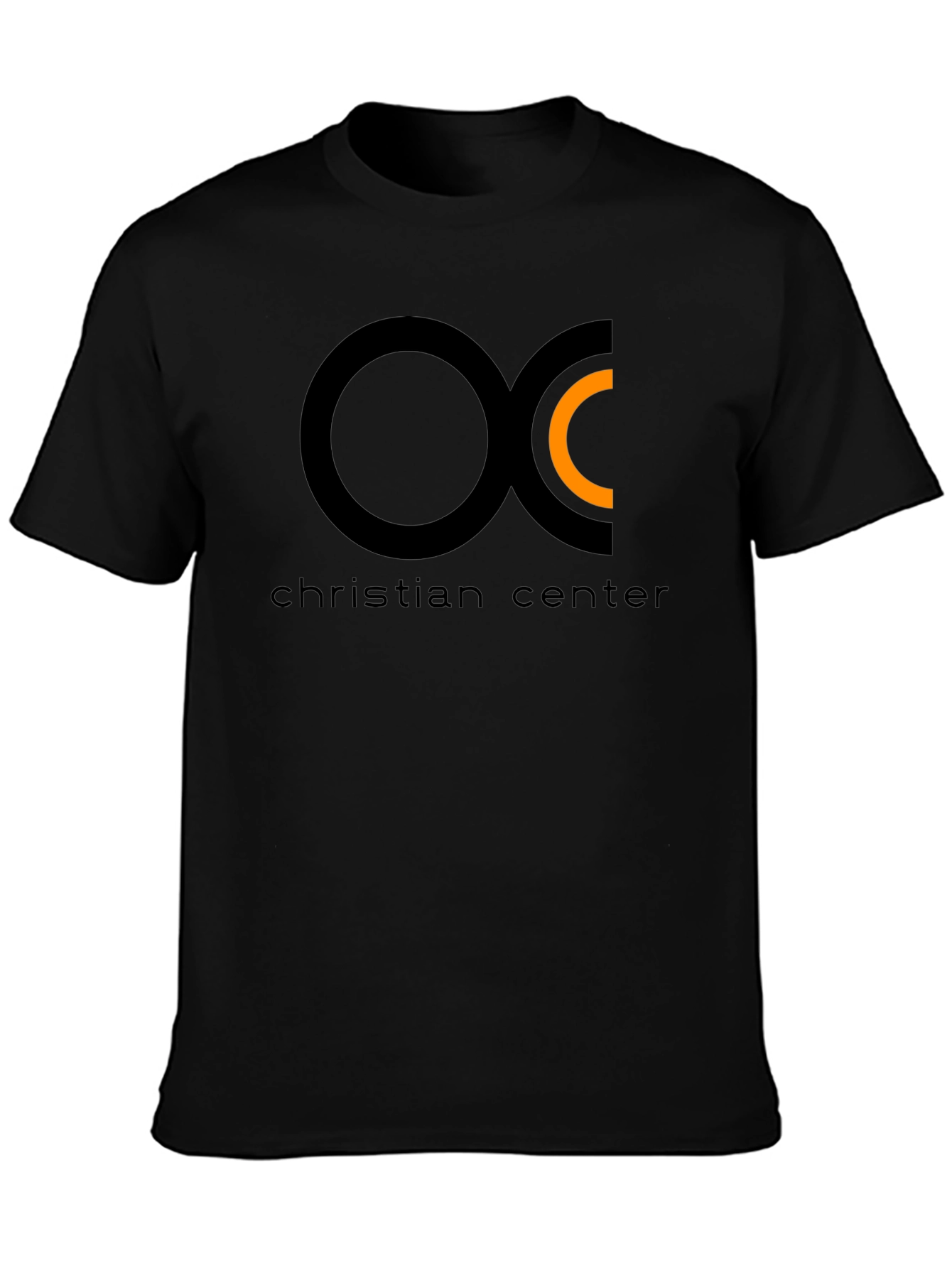 Christian Center Black Tee with Circle Logo
