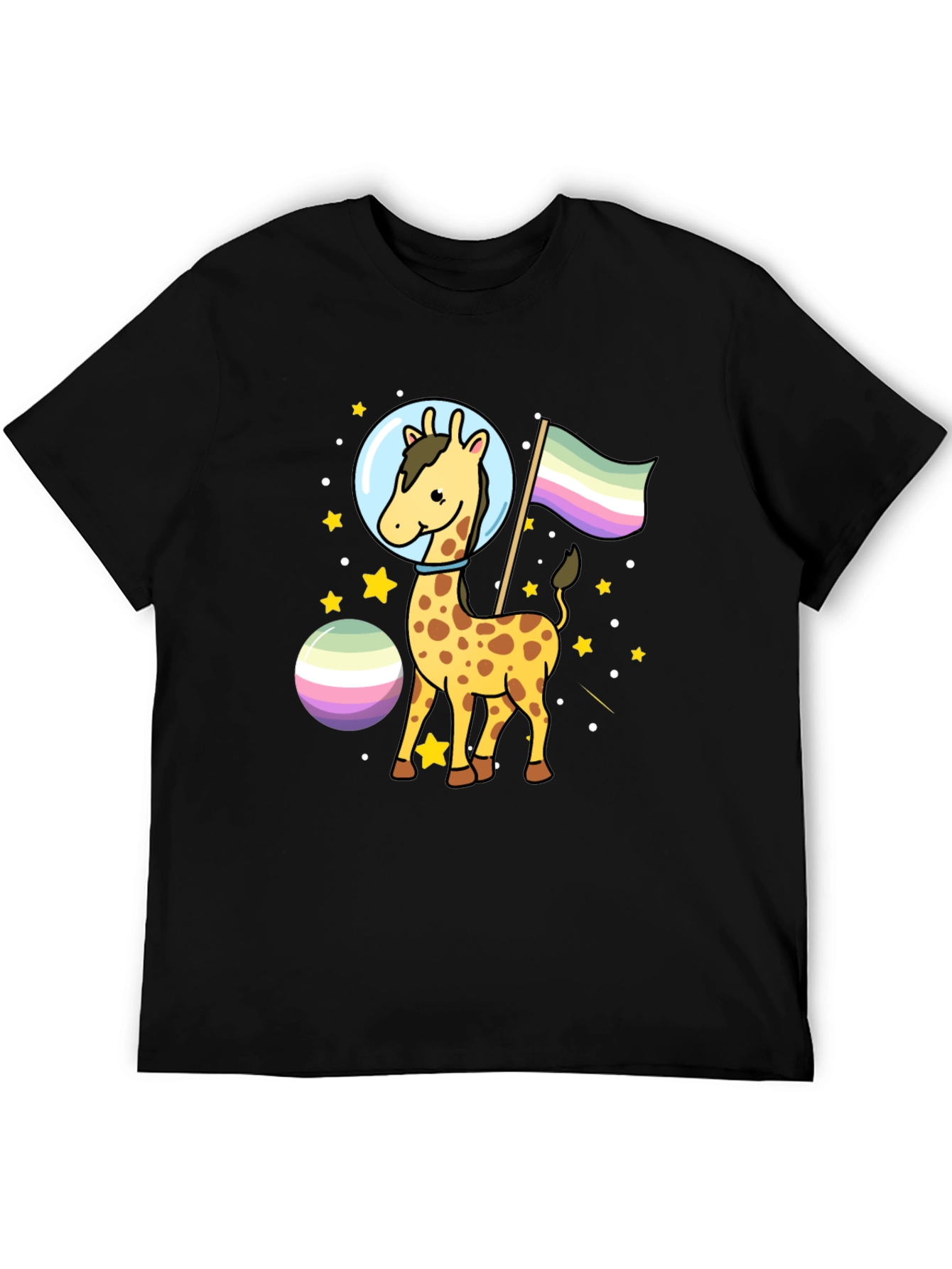 Giraffe Astronaut LGBTQ+ Pride T-Shirt