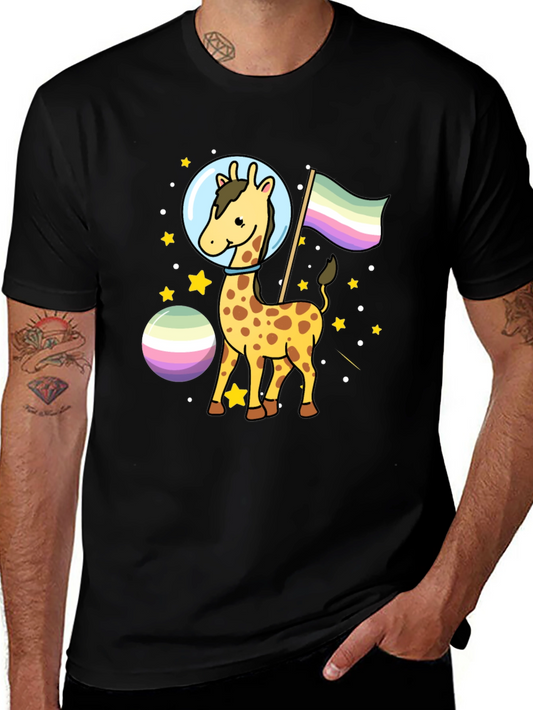 Giraffe Astronaut LGBTQ+ Pride T-Shirt