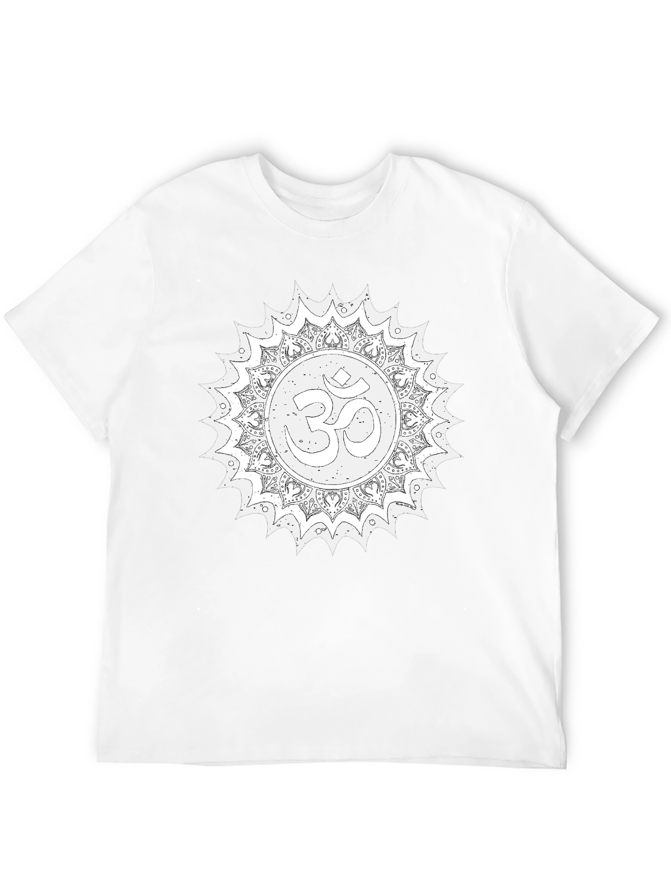 Om Mandala Graphic Tee - Relaxed Fit Black T-Shirt