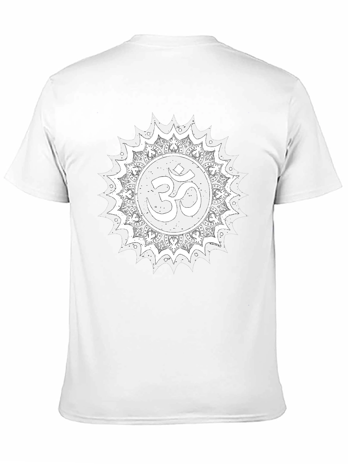 Om Mandala Graphic Tee - Relaxed Fit Black T-Shirt