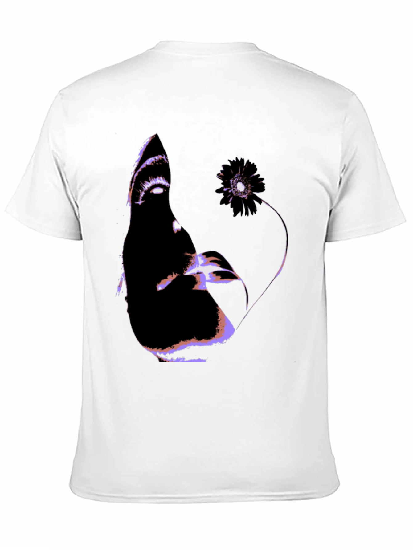 Abstract Face Graphic Black T-Shirt