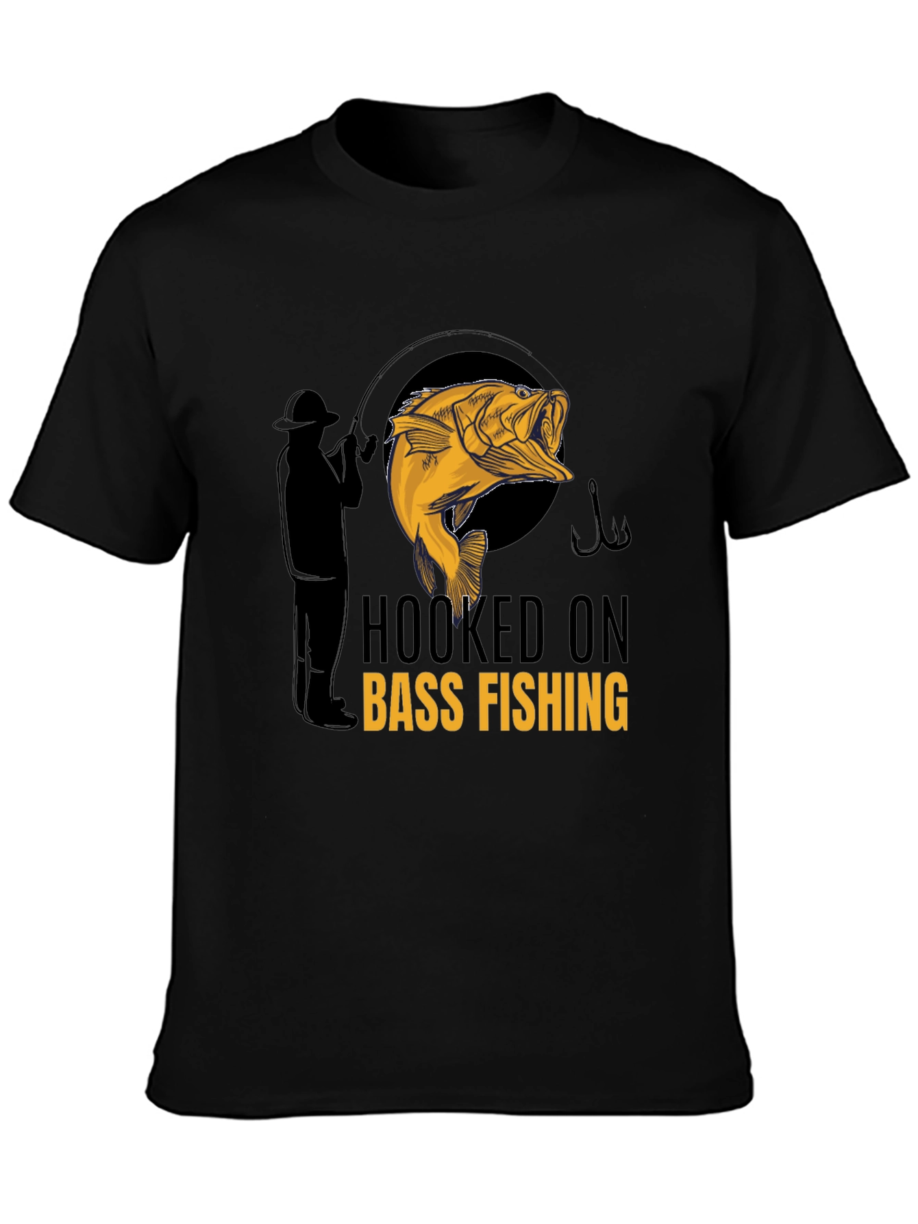 Hooked on Bass Fishing Graphic Tee