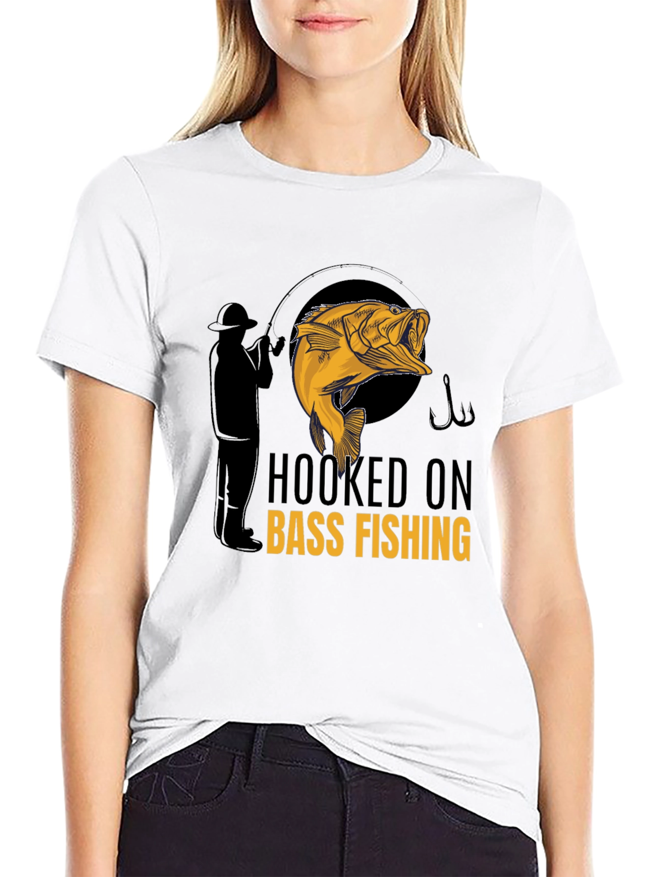 Hooked on Bass Fishing Graphic Tee