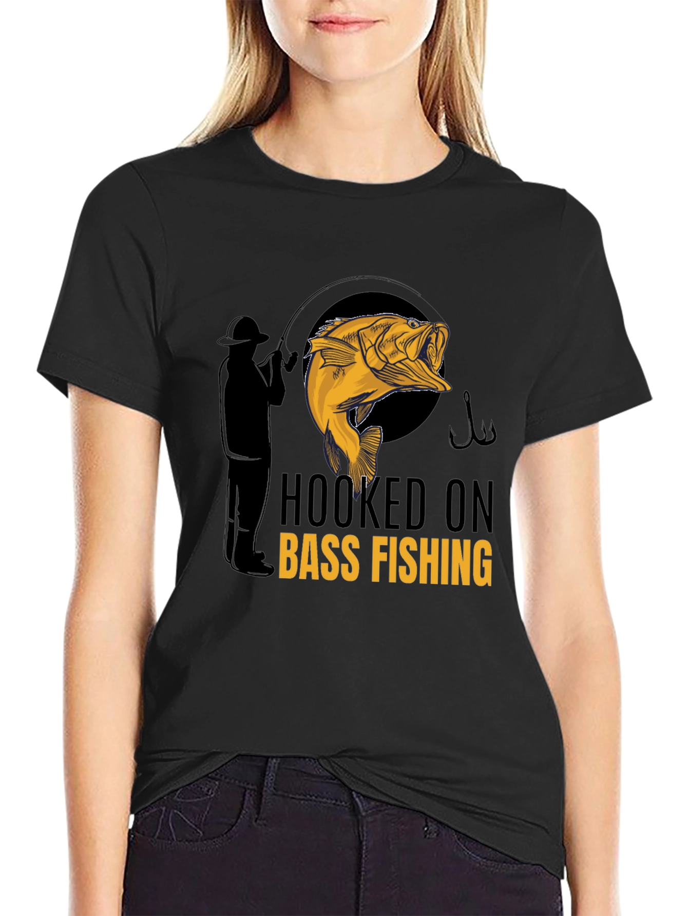Hooked on Bass Fishing Graphic Tee