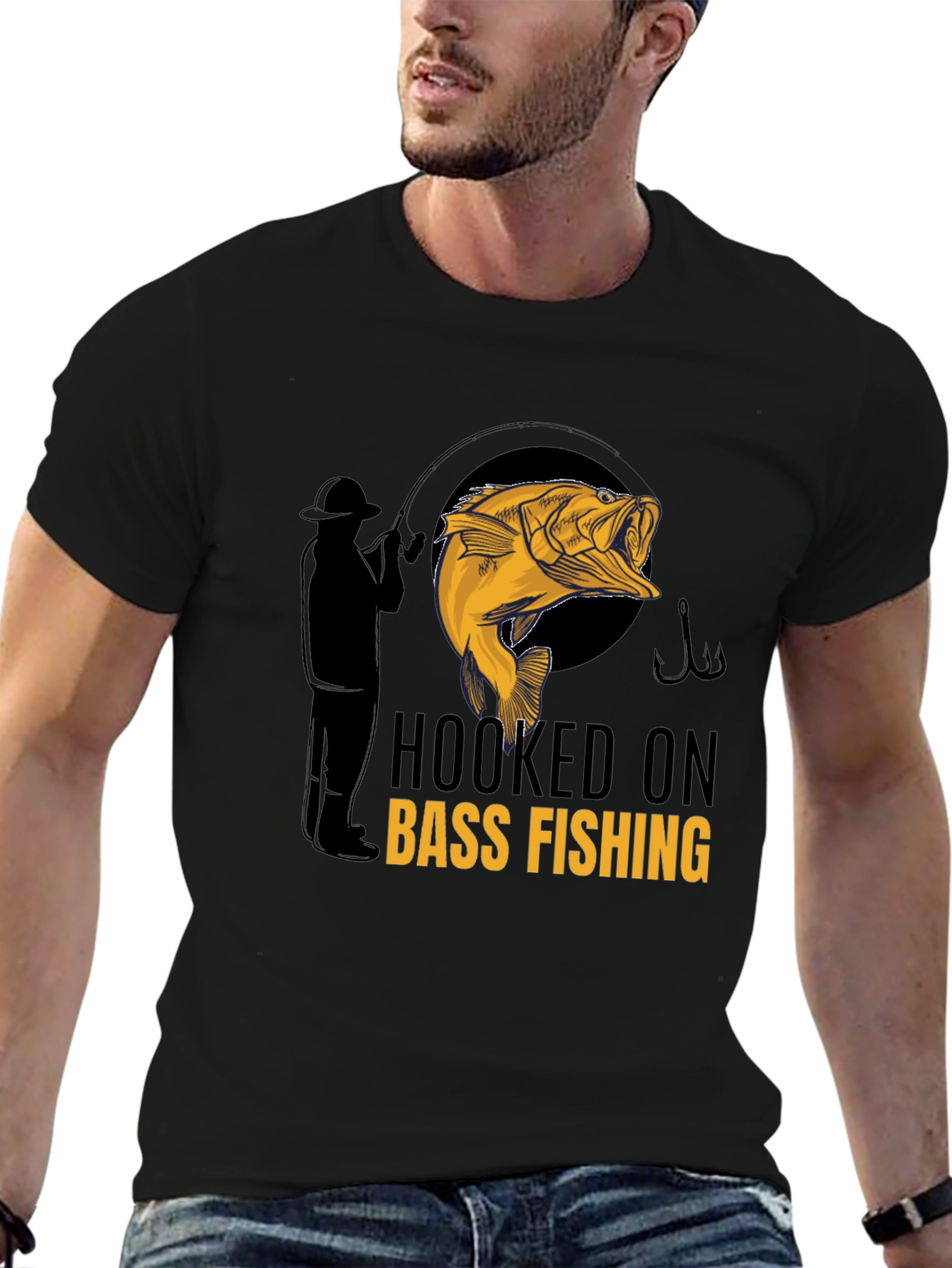 Hooked on Bass Fishing Graphic Tee