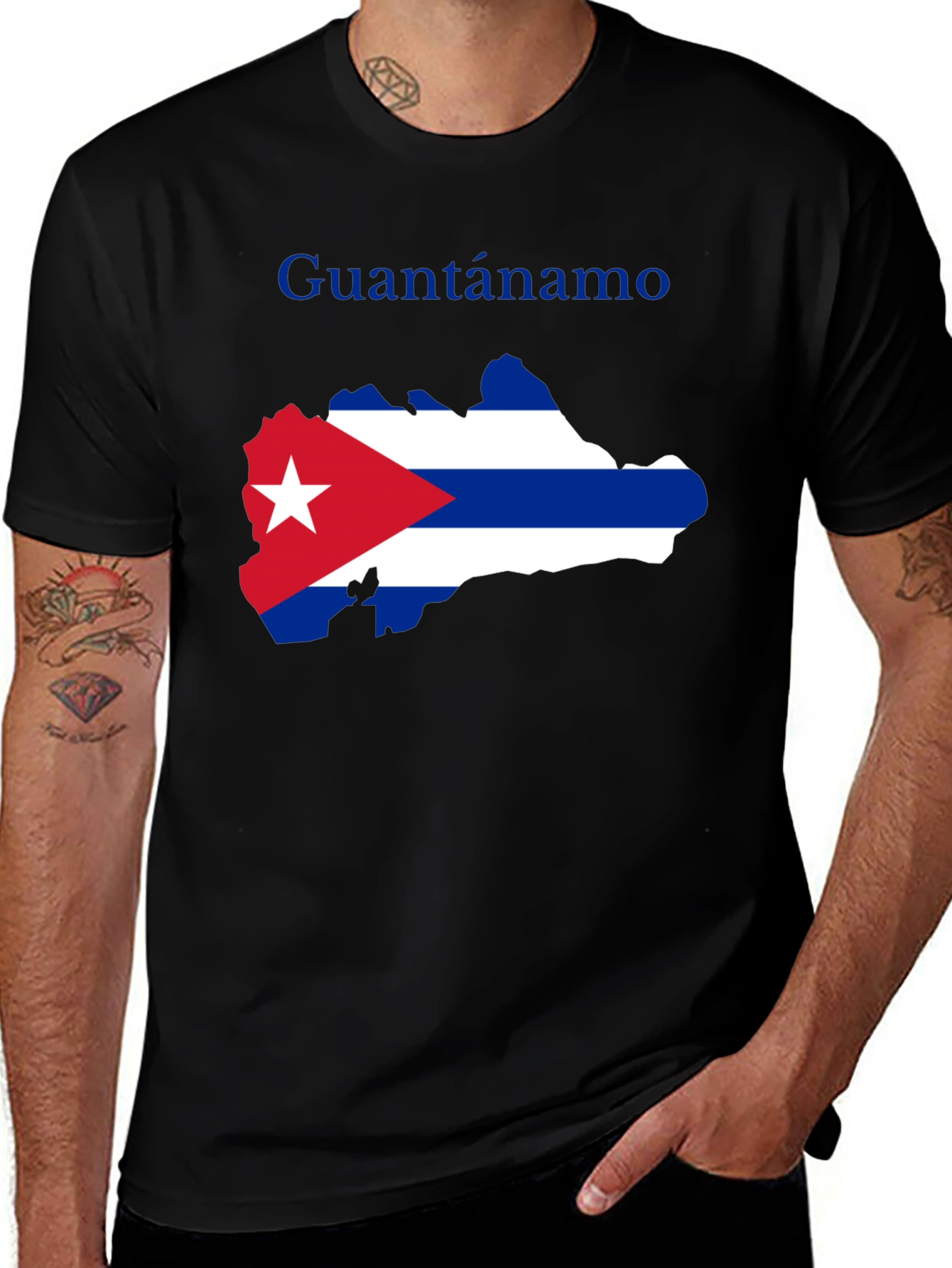 Cuba Guantanamo Flag T-Shirt - Patriotic Souvenir Tee