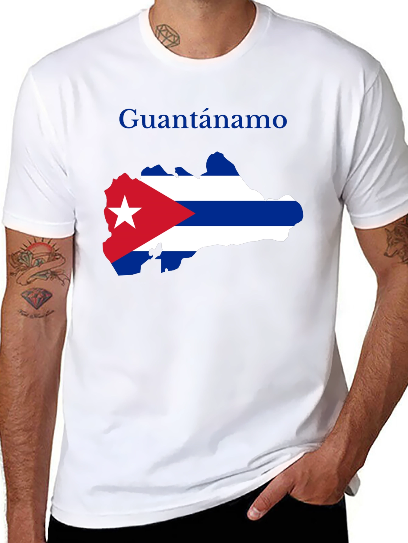 Cuba Guantanamo Flag T-Shirt - Patriotic Souvenir Tee