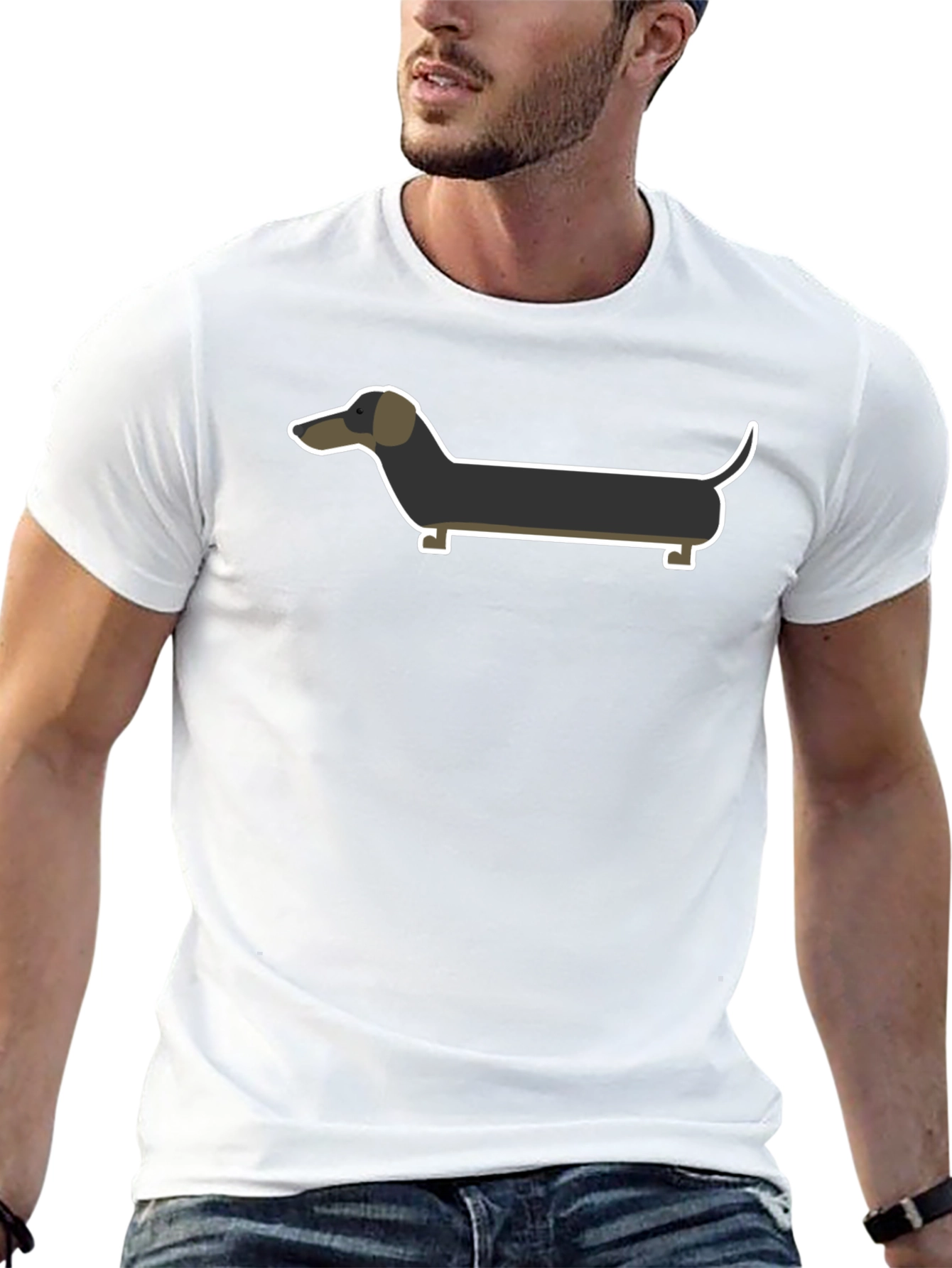 Dachshund Graphic Tee - Unisex Soft Cotton Black T-Shirt