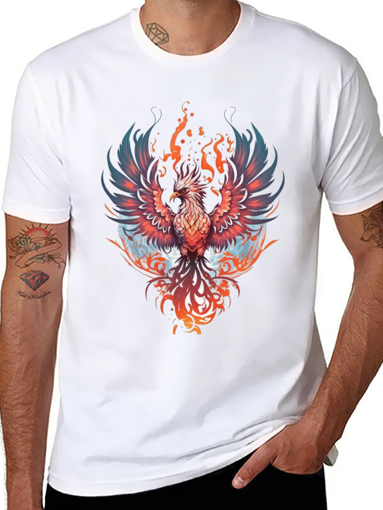 Phoenix Graphic T-Shirt - Rising Firebird Design