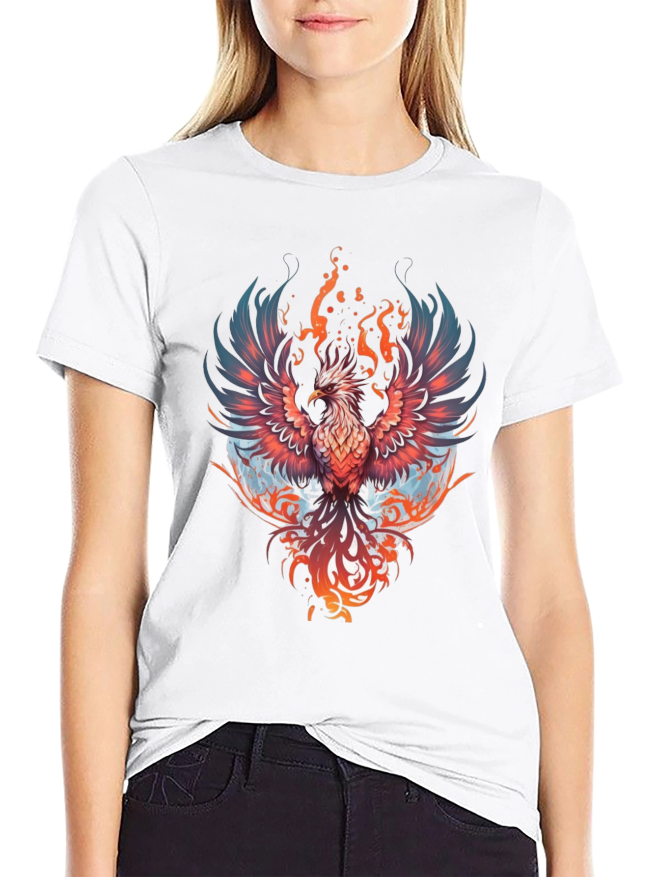 Phoenix Graphic T-Shirt - Rising Firebird Design