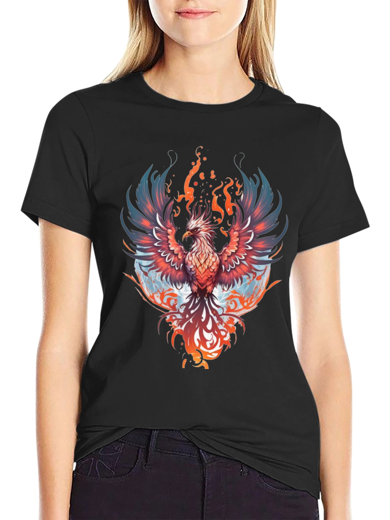 Phoenix Graphic T-Shirt - Rising Firebird Design