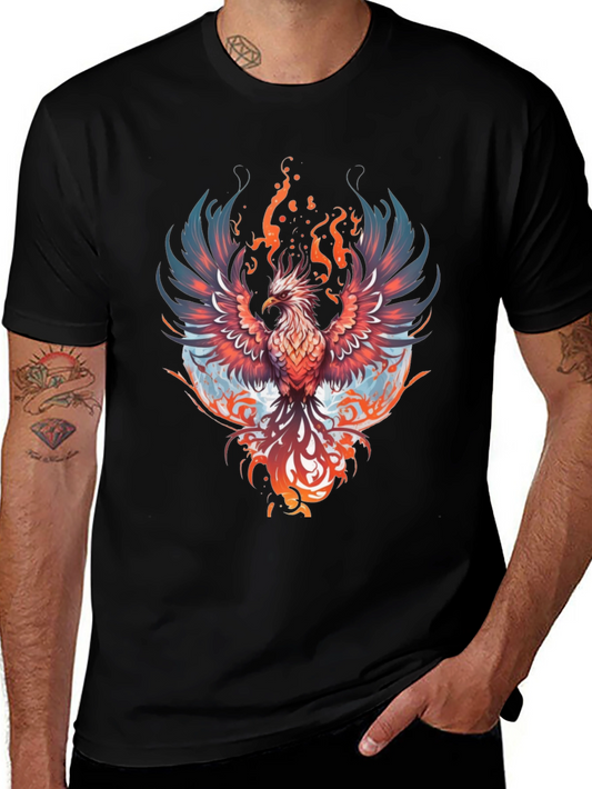 Phoenix Graphic T-Shirt - Rising Firebird Design