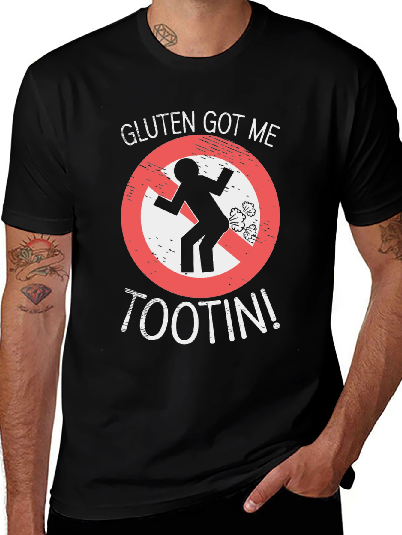 Gluten Got Me Tootin Funny T-Shirt