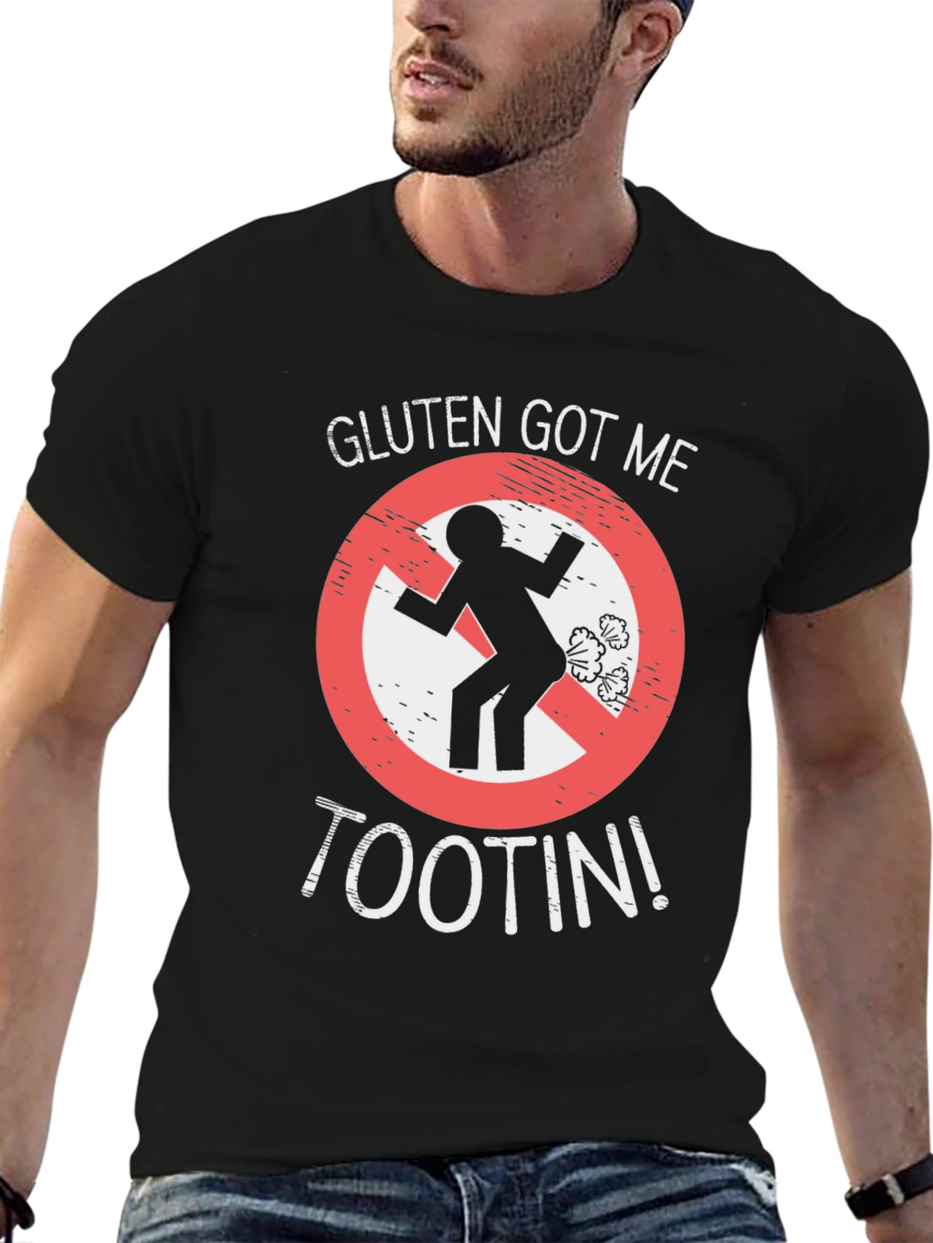 Gluten Got Me Tootin Funny T-Shirt